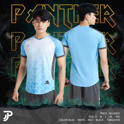 Bộ quần áo bóng đá Justplay Panther Xanh Da 2022 – Chất vải J-lite cao cấp