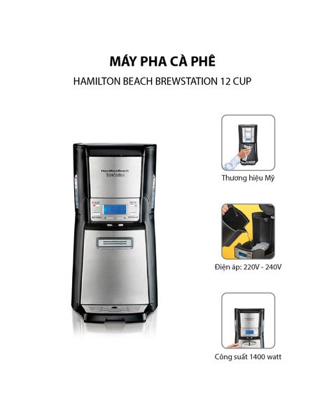 May pha ca phe 12 cup Hamilton Beach 48465 SAU