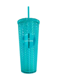  Ly nhựa 2 lớp kèm ống hút màu xanh La Fonte 760ml - 011556-GRE 