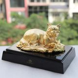 Tượng mèo vàng An khang