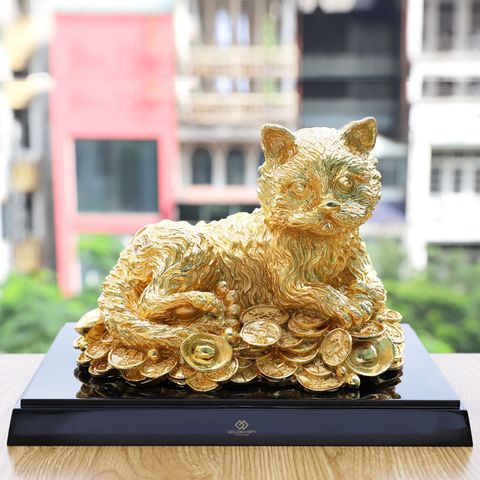 Tượng mèo vàng An Gia