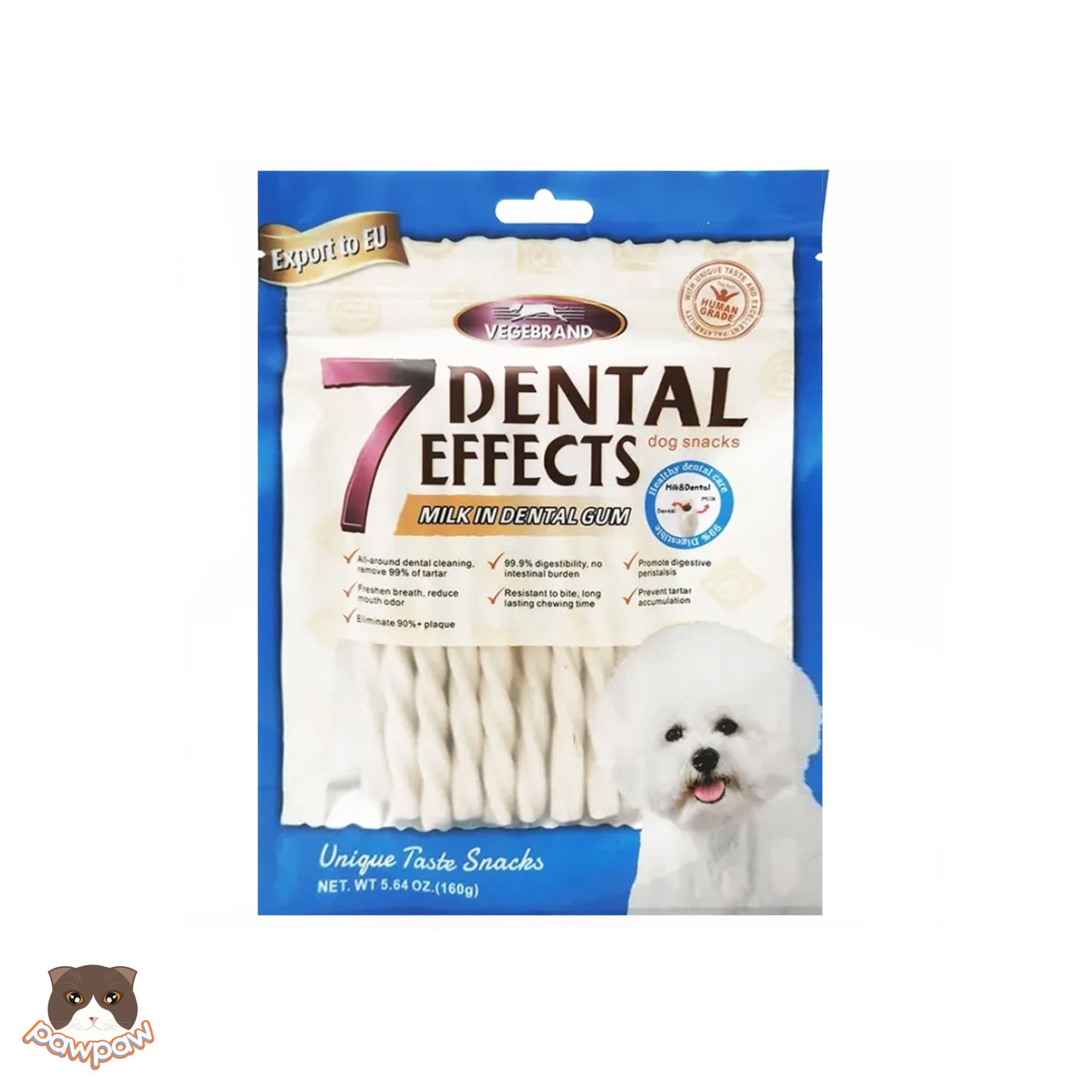 Snack xương gặm sạch răng 7Dental gói 160g cho chó