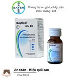  Dung dịch pha tắm hoặc xịt môi trường trị ve rận BAYTICOL 10ml cho chó 