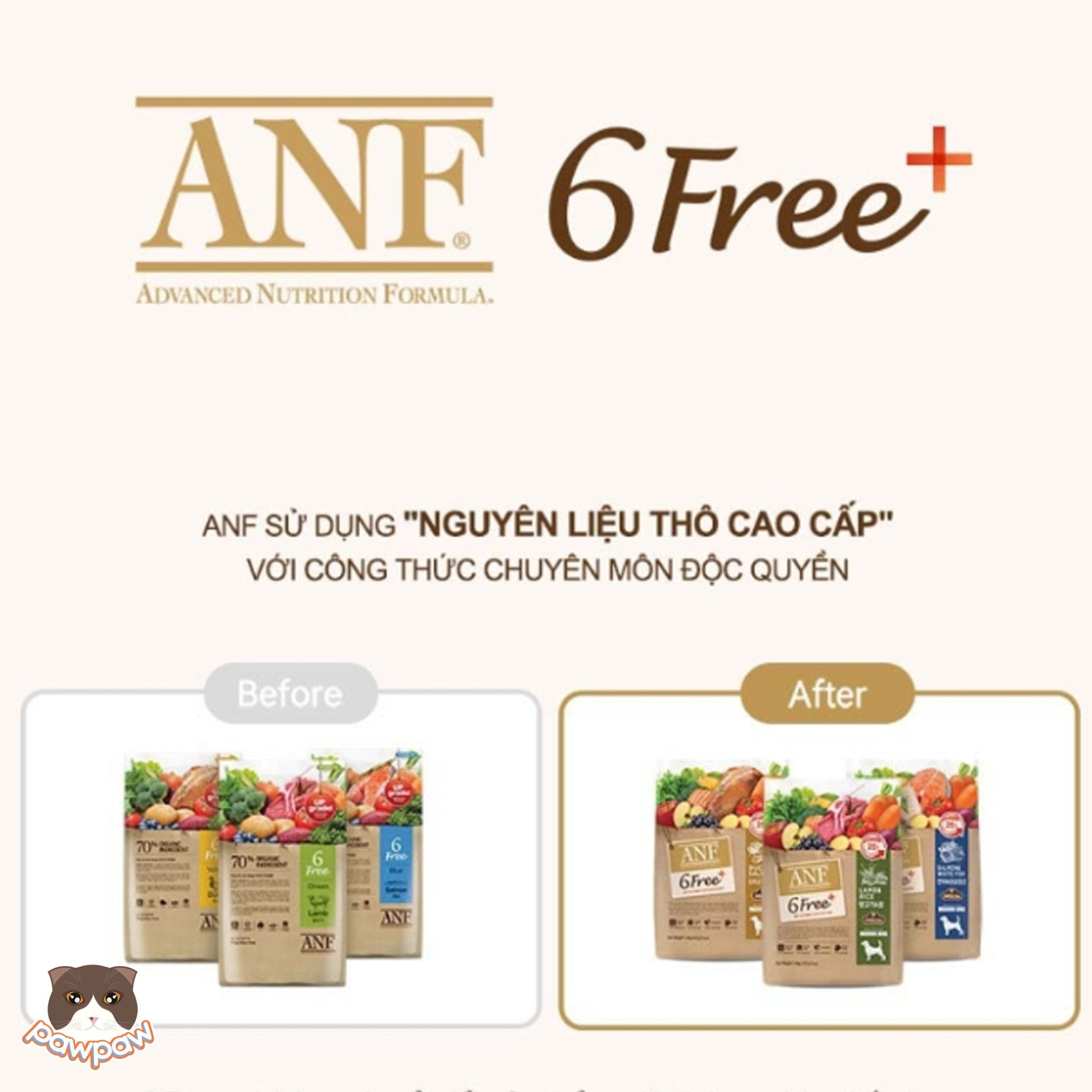 Hạt ANF - 6 Free Plus cao cấp vị cừu & gạo cho chó mọi độ tuổi