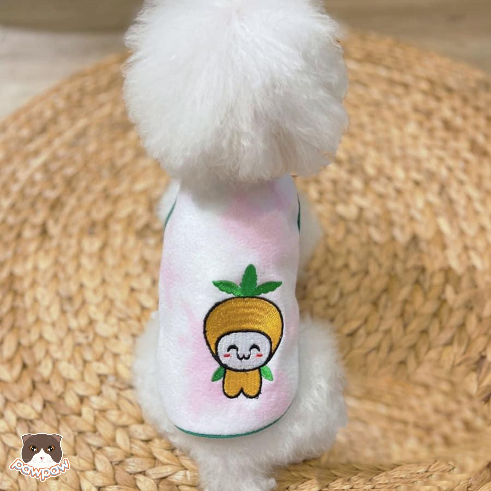 Áo sát nách em bé cà rốt cho chó mèo