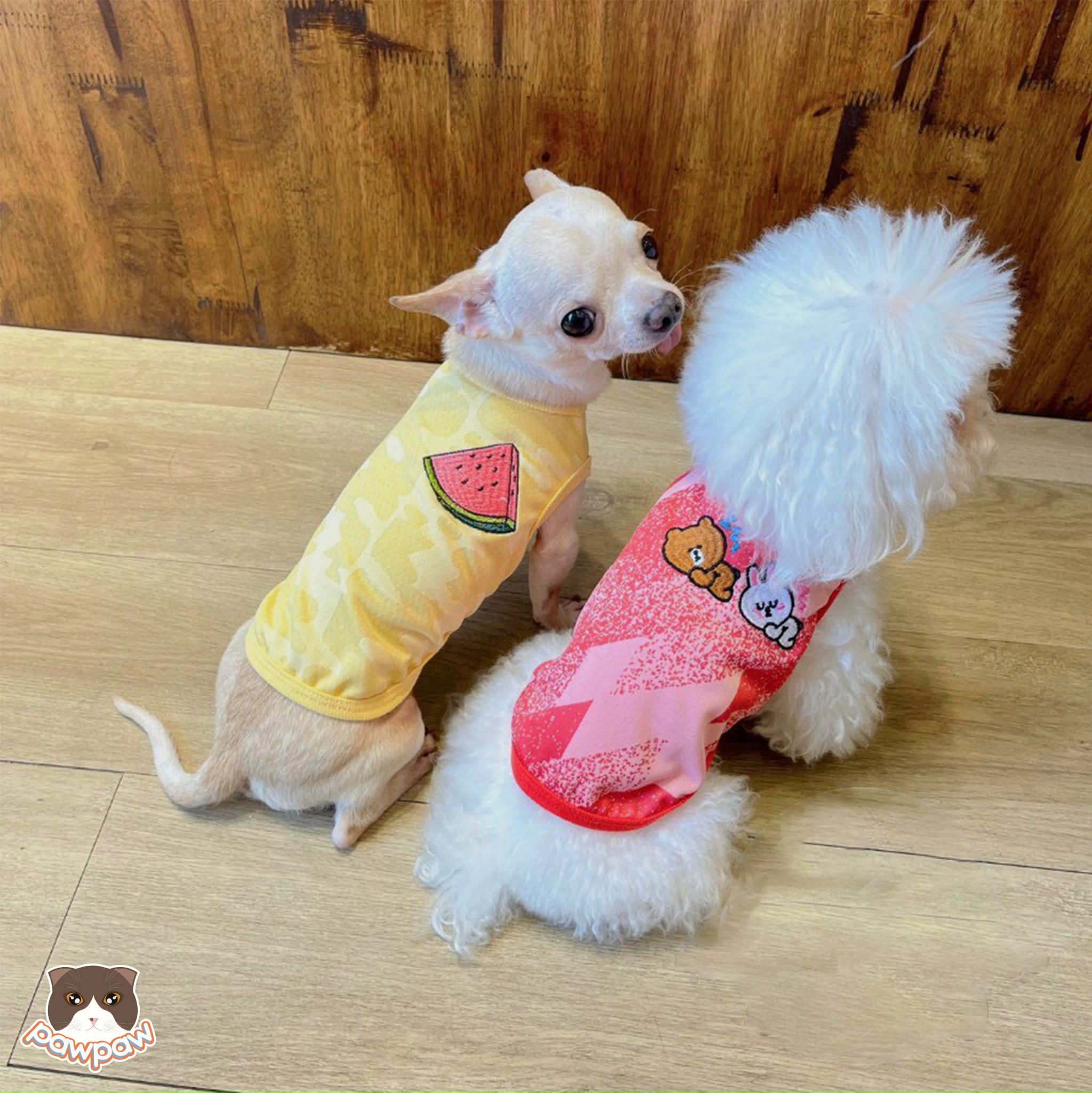 Áo sát nách gấu thỏ đỏ cho chó mèo