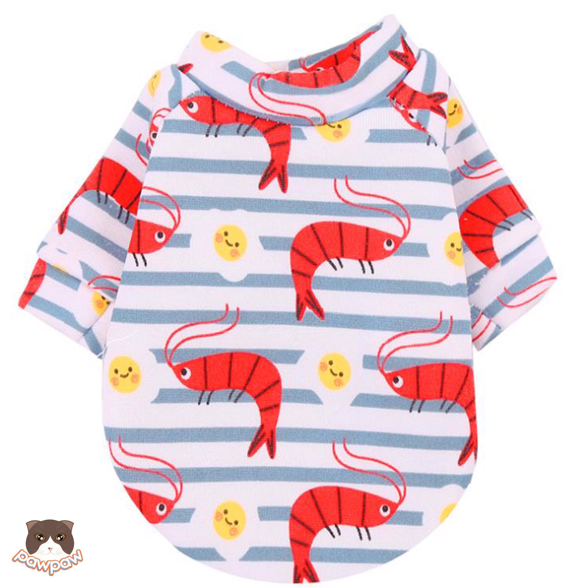 Áo nỉ con tôm cho chó mèo
