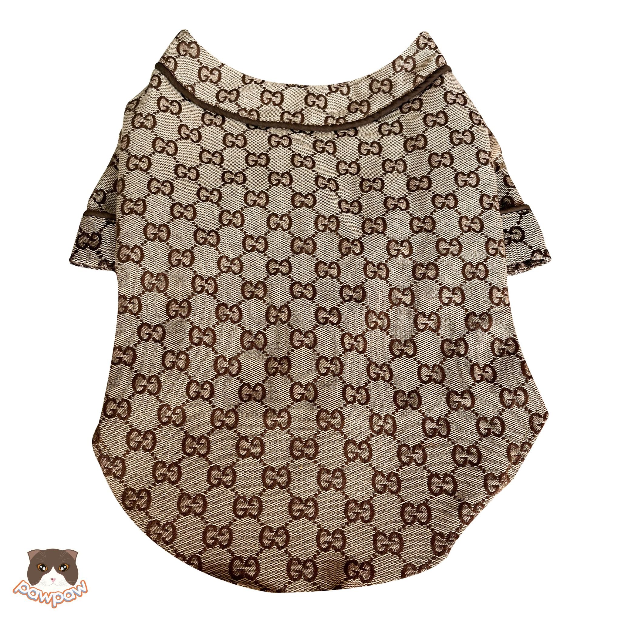 Áo Pijama Gucci nâu cho chó mèo