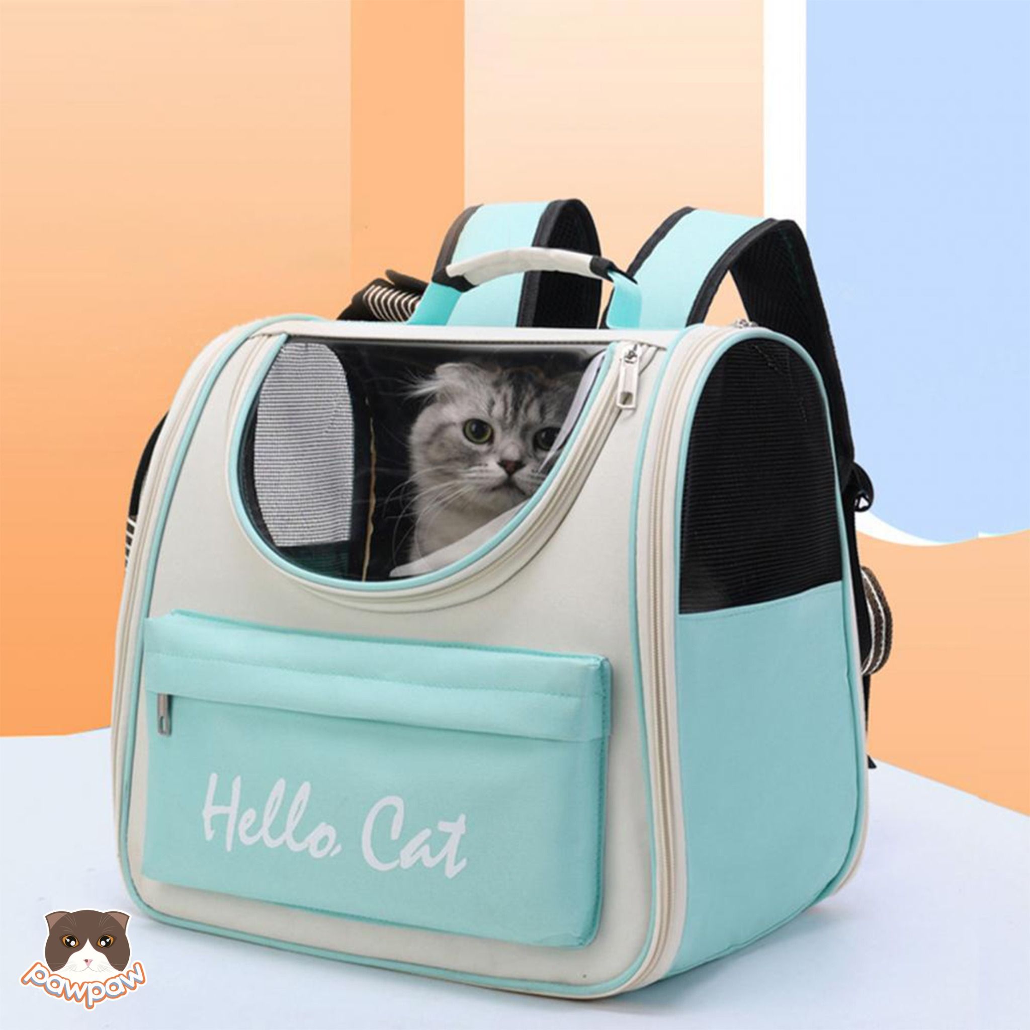 Balo vải hình mèo Hello Cat cho chó mèo