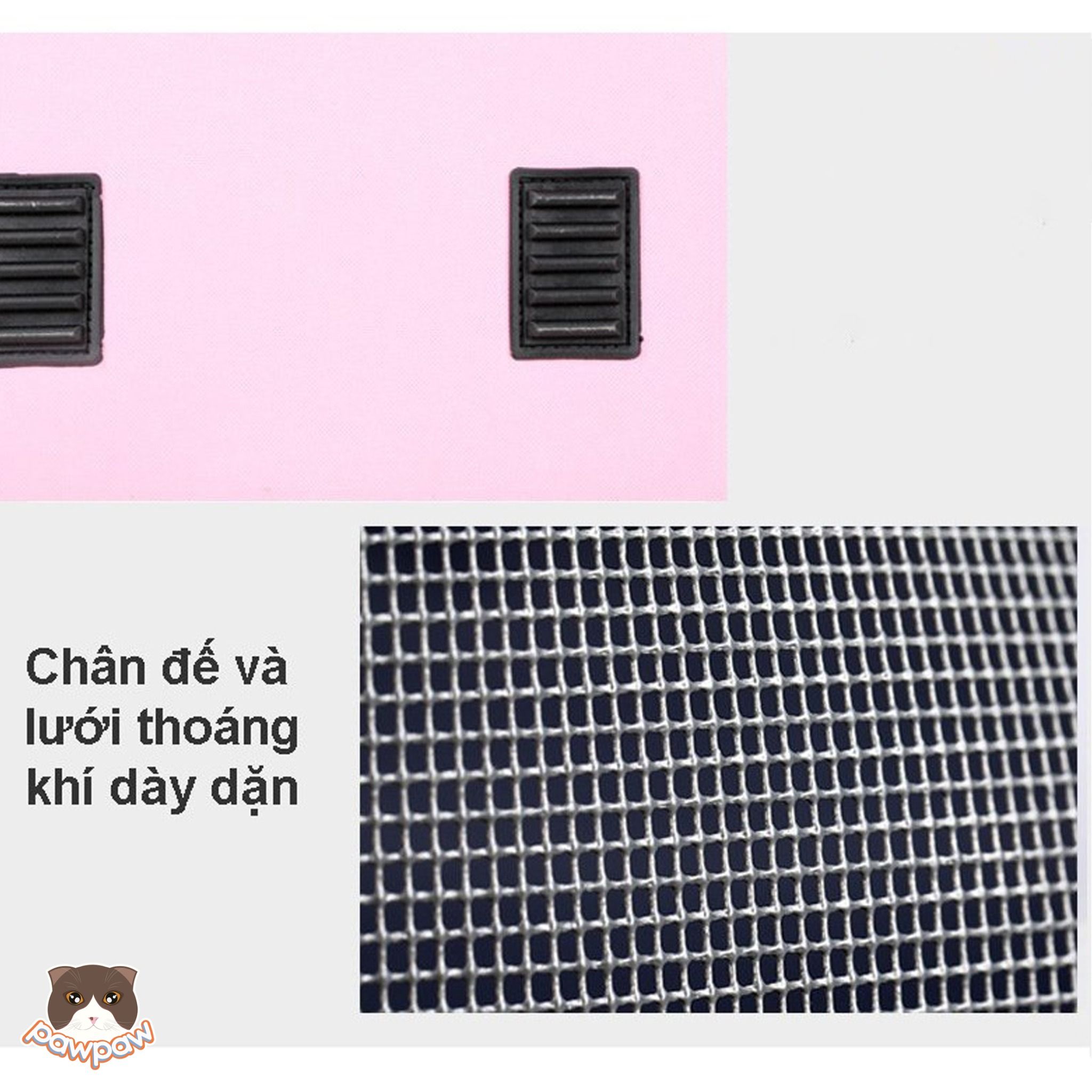 Balo vuông vải 2 màu cho chó mèo