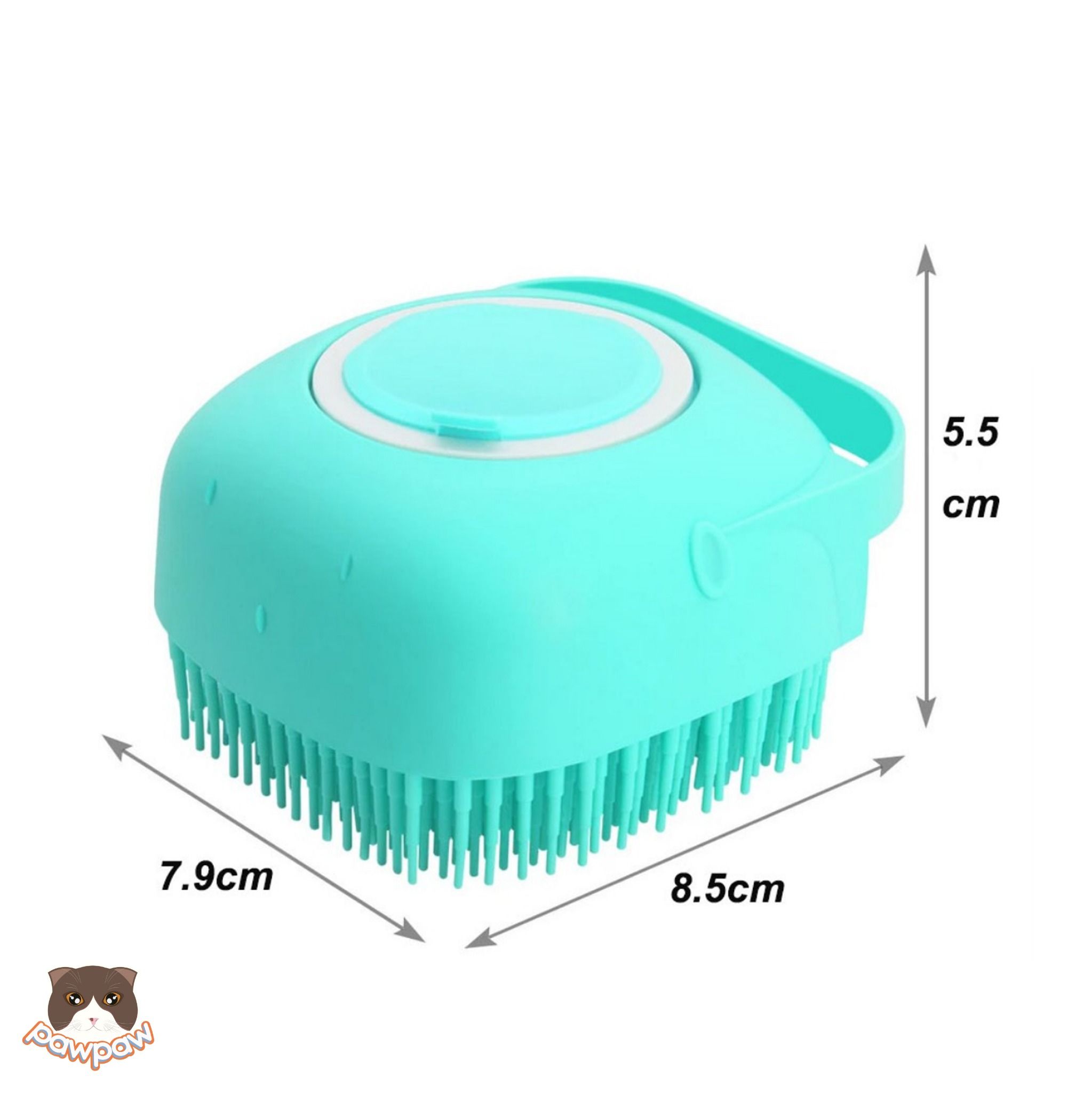 Bàn chải tắm Silicon có ngăn đựng sữa tắm cho chó mèo