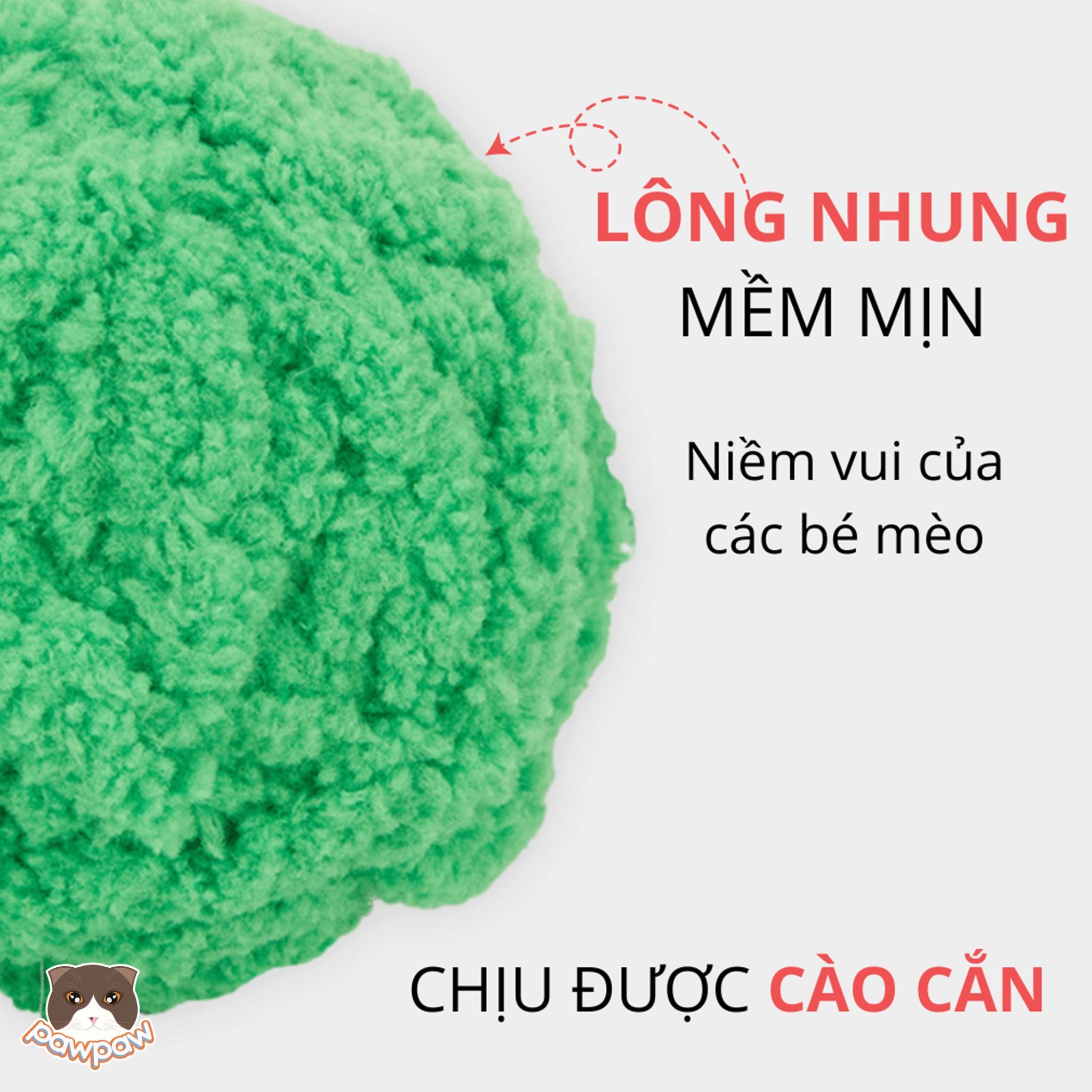Đồ chơi cuộn len FOFOS cho mèo (1 cuộn)