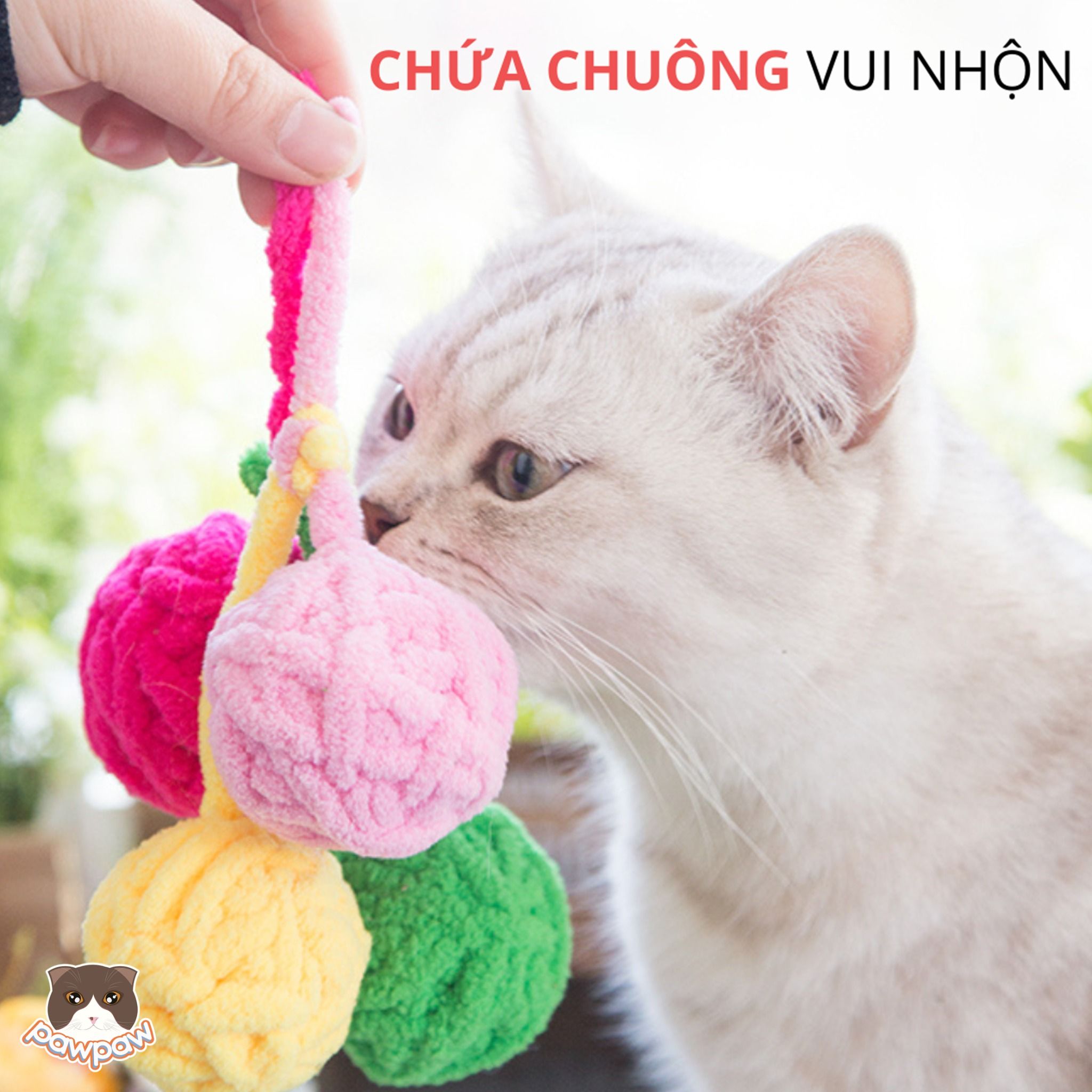 Đồ chơi cuộn len FOFOS cho mèo (1 cuộn)