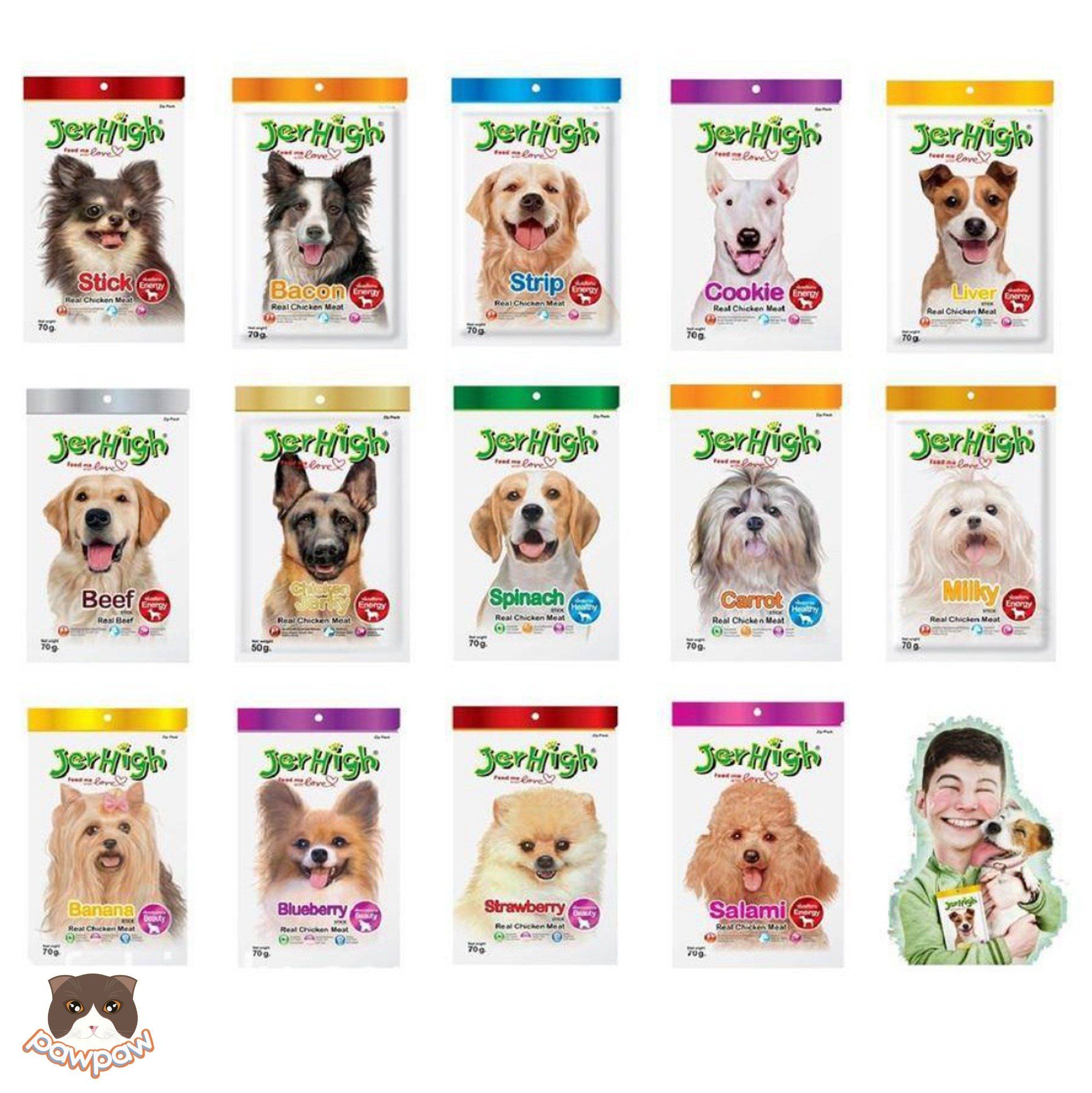 Snack gà mềm nhiều vị Jerhigh 50g cho chó