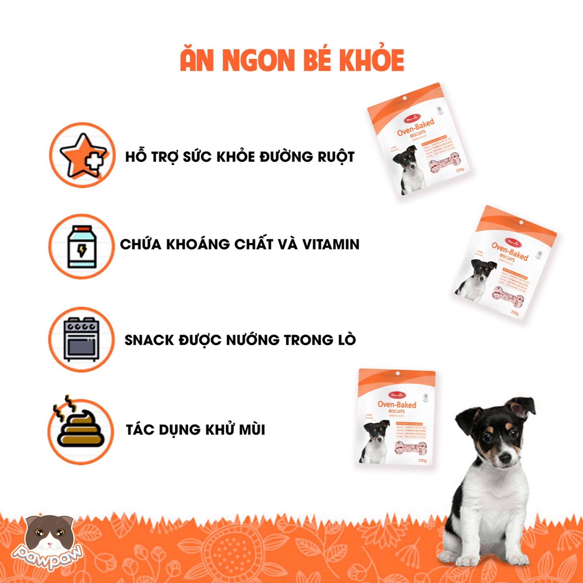 Bánh quy hỗn hợp Bowwow 220g cho chó