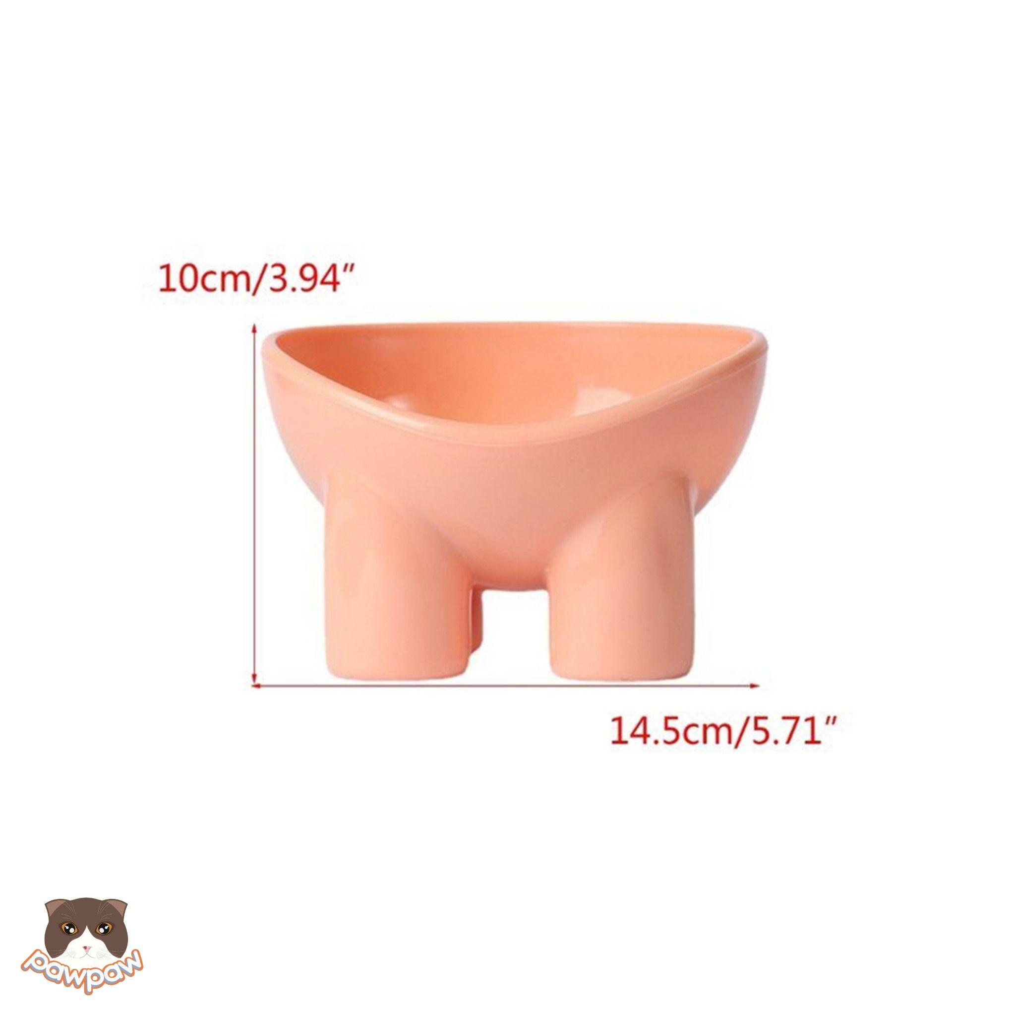 Bát ăn nhựa 4 chân chống gù cho chó mèo