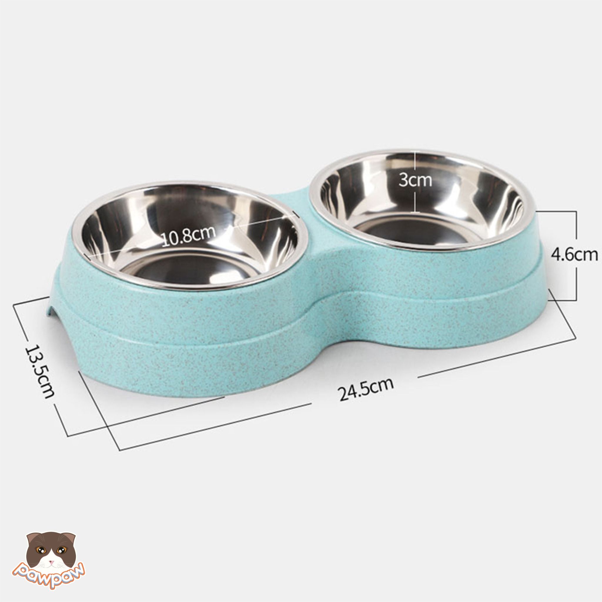 Bát ăn đôi kèm bát inox cho chó mèo