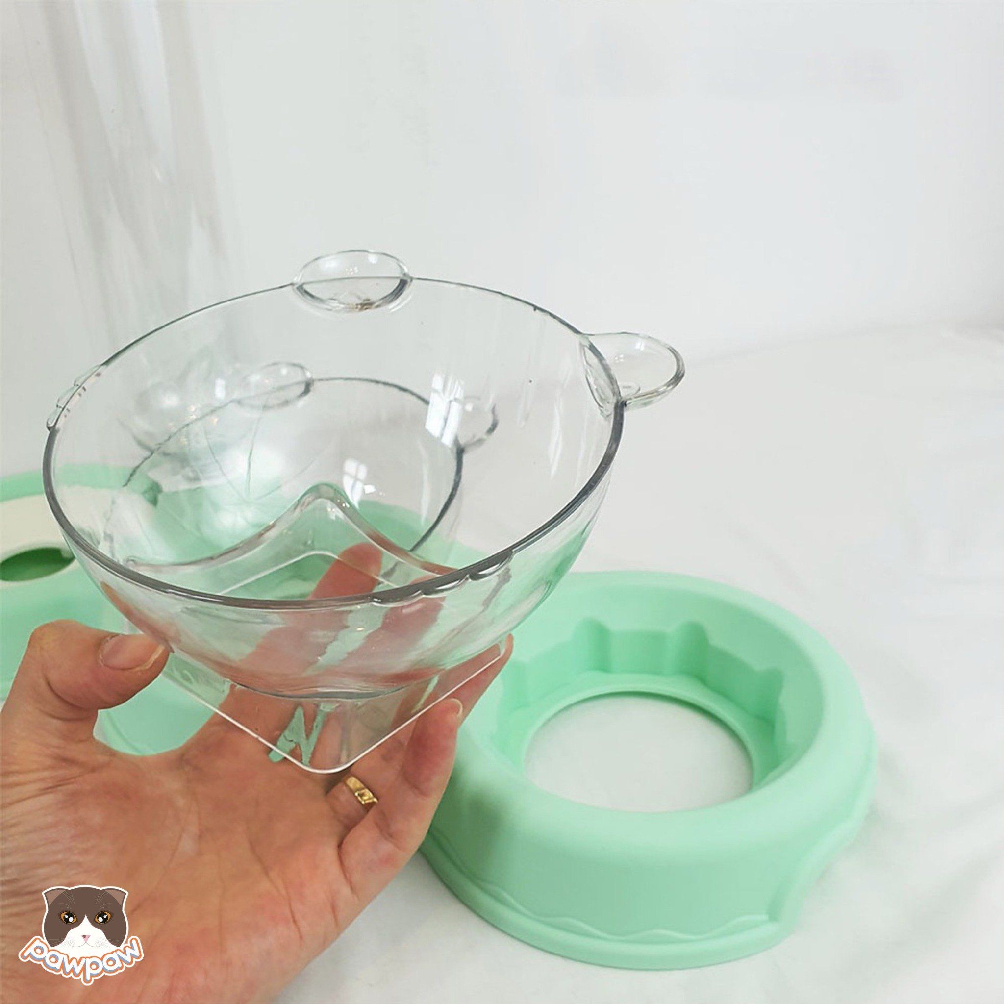Bát ăn đôi kèm bình nước tự động cho chó mèo