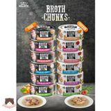  Pate thịt cắt khúc Absolute Holistic Broth Chunks 80g cho chó mèo 