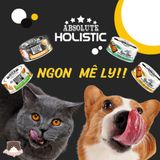  Pate thịt cắt khúc Absolute Holistic Broth Chunks 80g cho chó mèo 