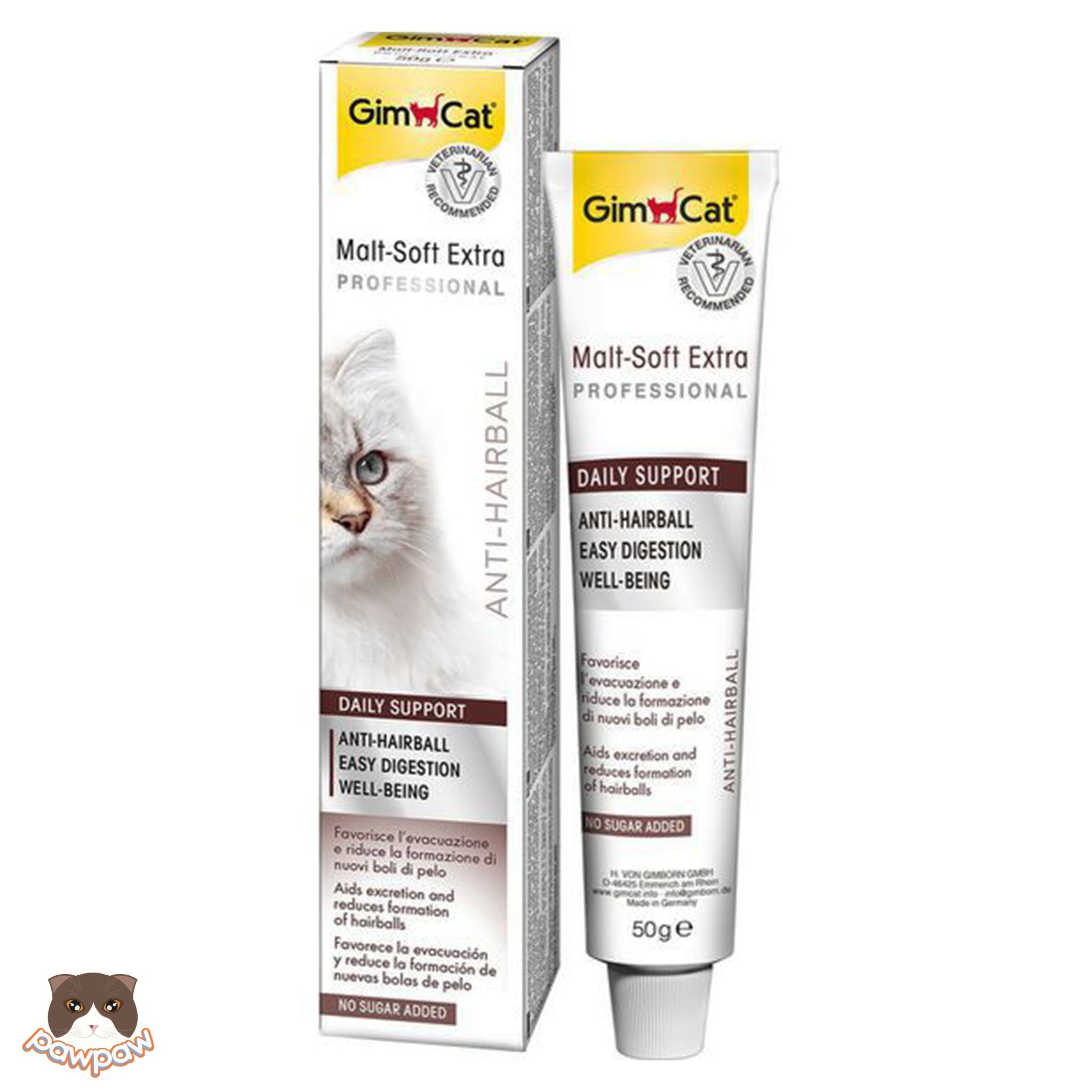  Gel hỗ trợ tiêu búi lông GimCat Malt-Soft Extra 50g cho mèo 