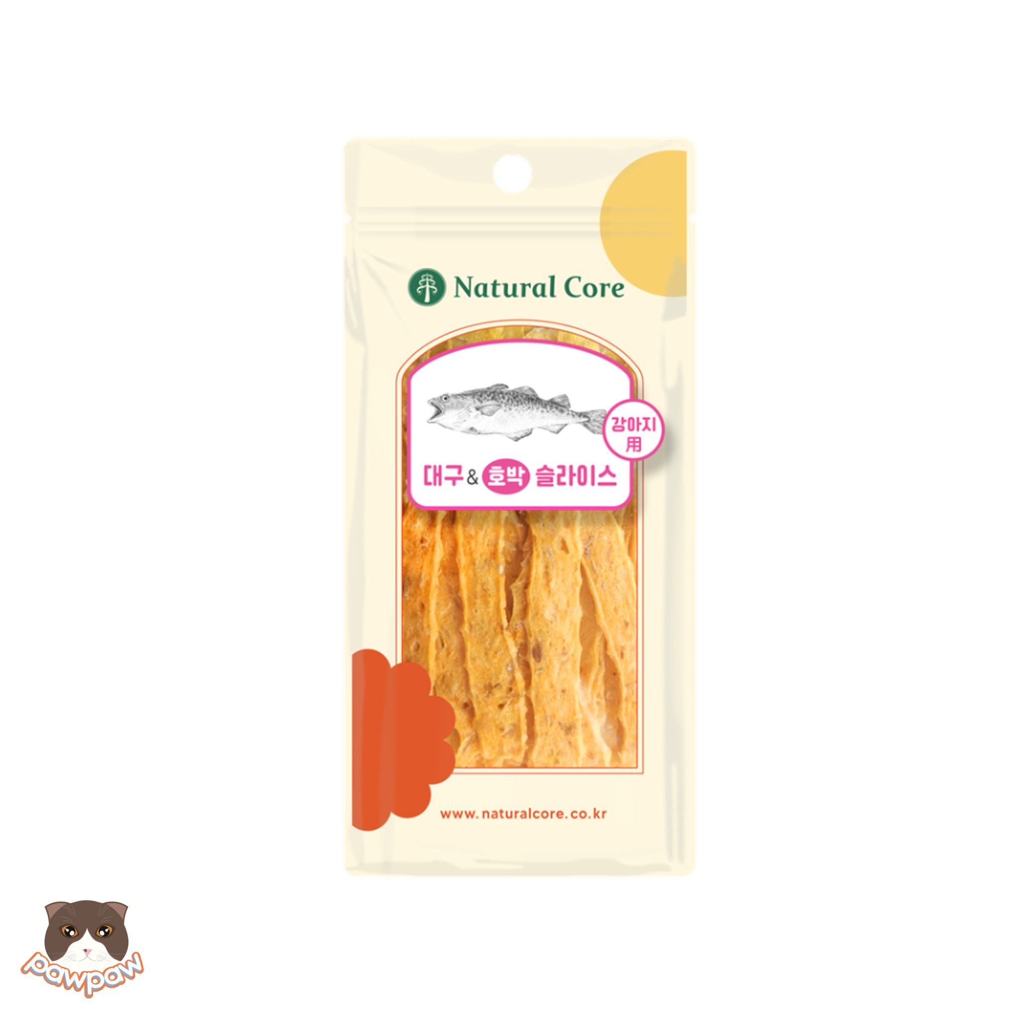 Snack cá tuyết & bí ngô sấy Natural Core 30g cho chó