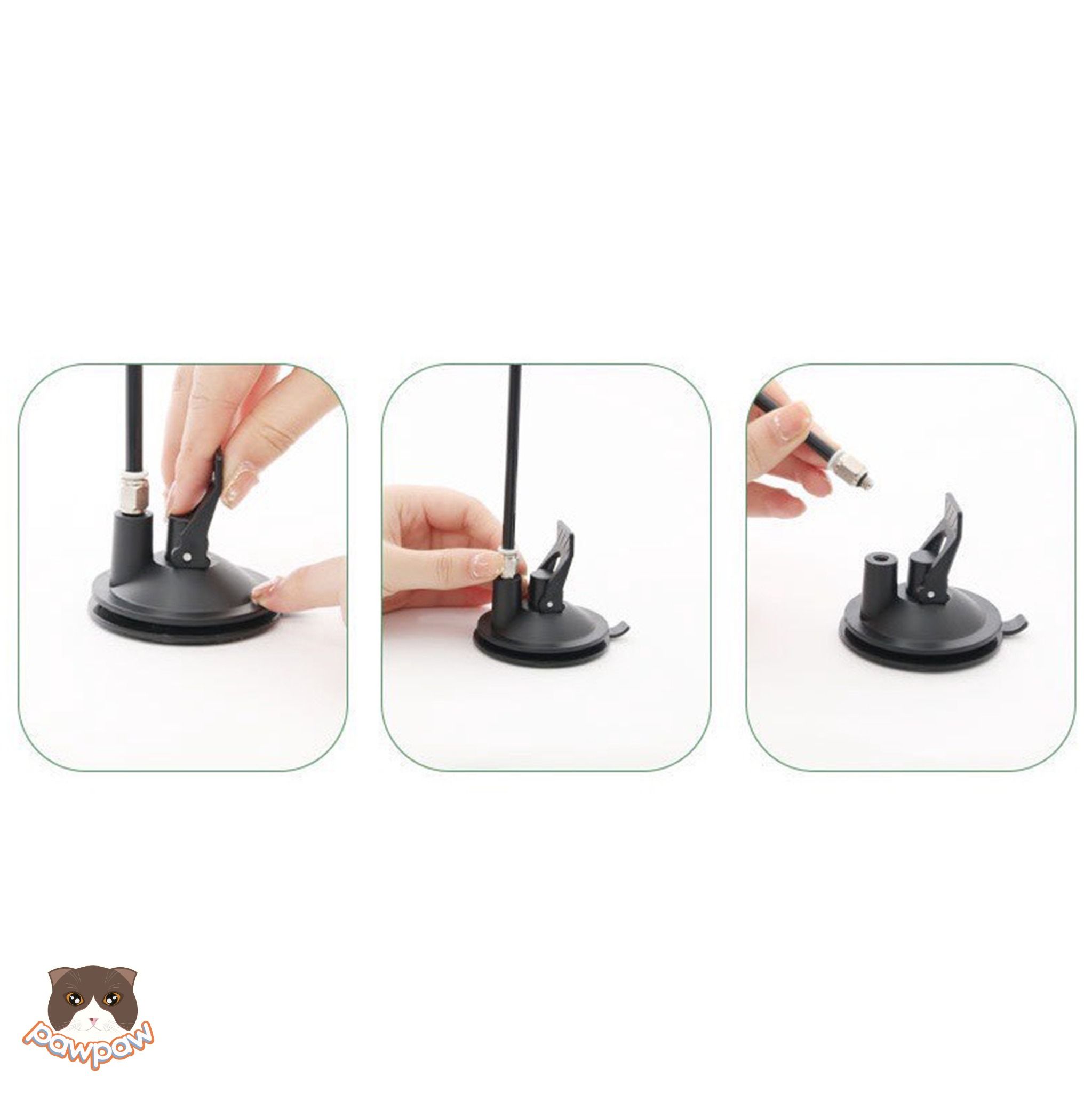 Cần câu thép có đế mút cho mèo