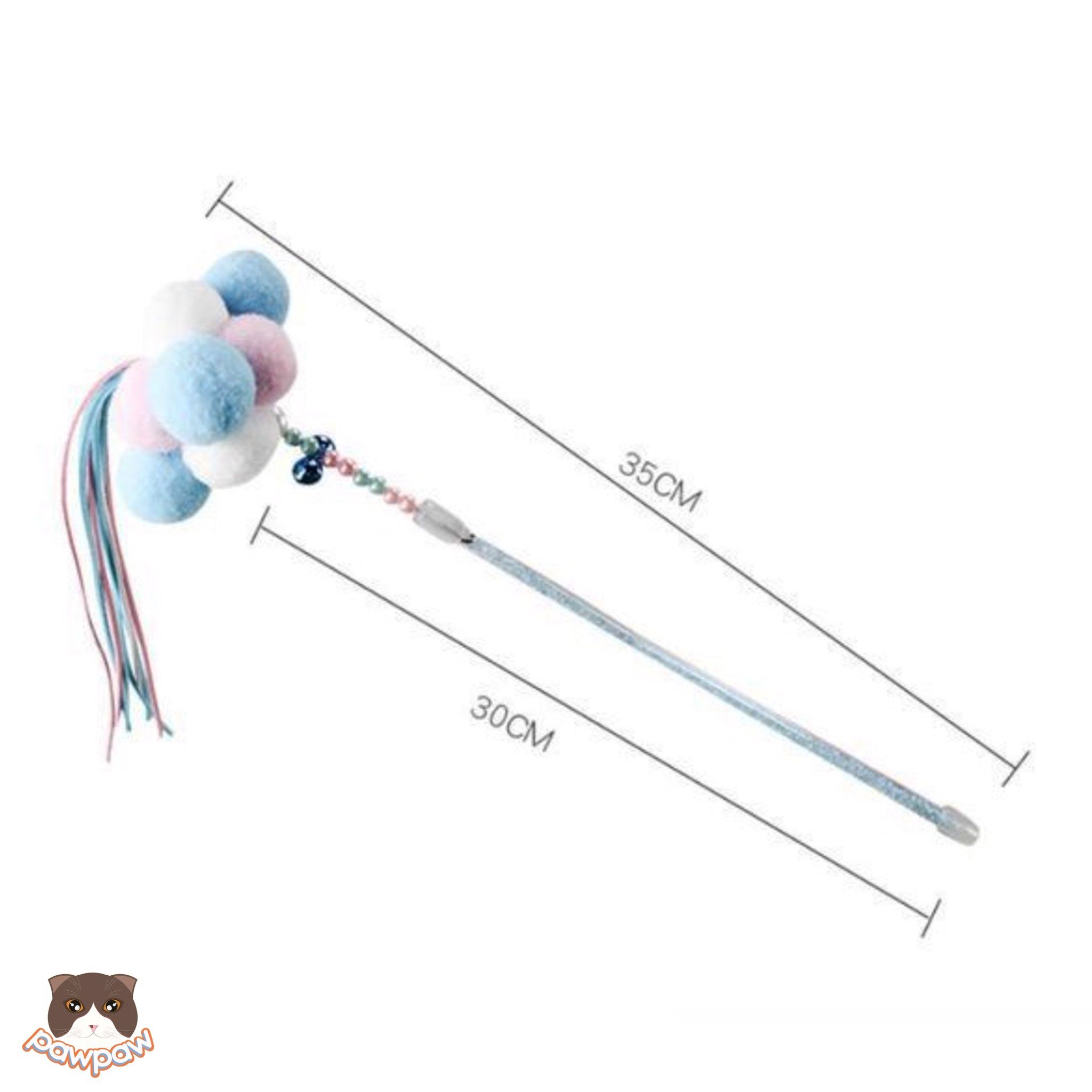 Cần câu hình cầu tua rua cho mèo