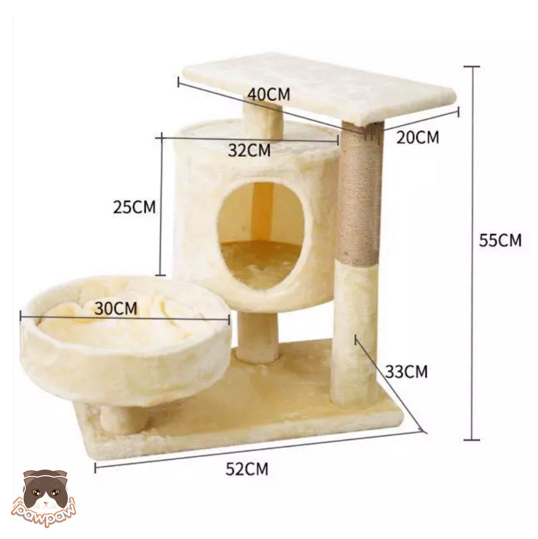 Cat tree - Trụ cào móng có ổ nằm cho mèo