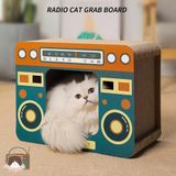  Cào móng carton hình radio cho mèo 