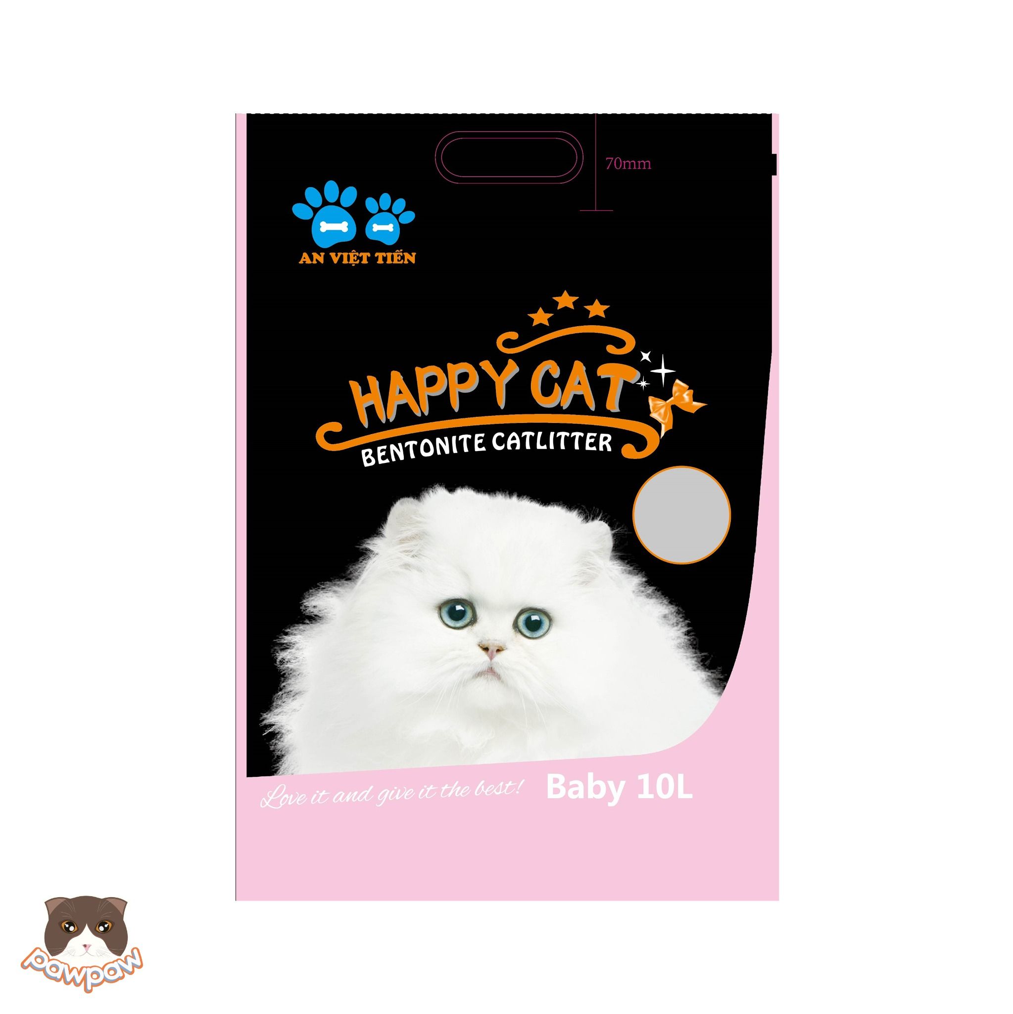 Cát đất sét Happy Cat 10L cho mèo
