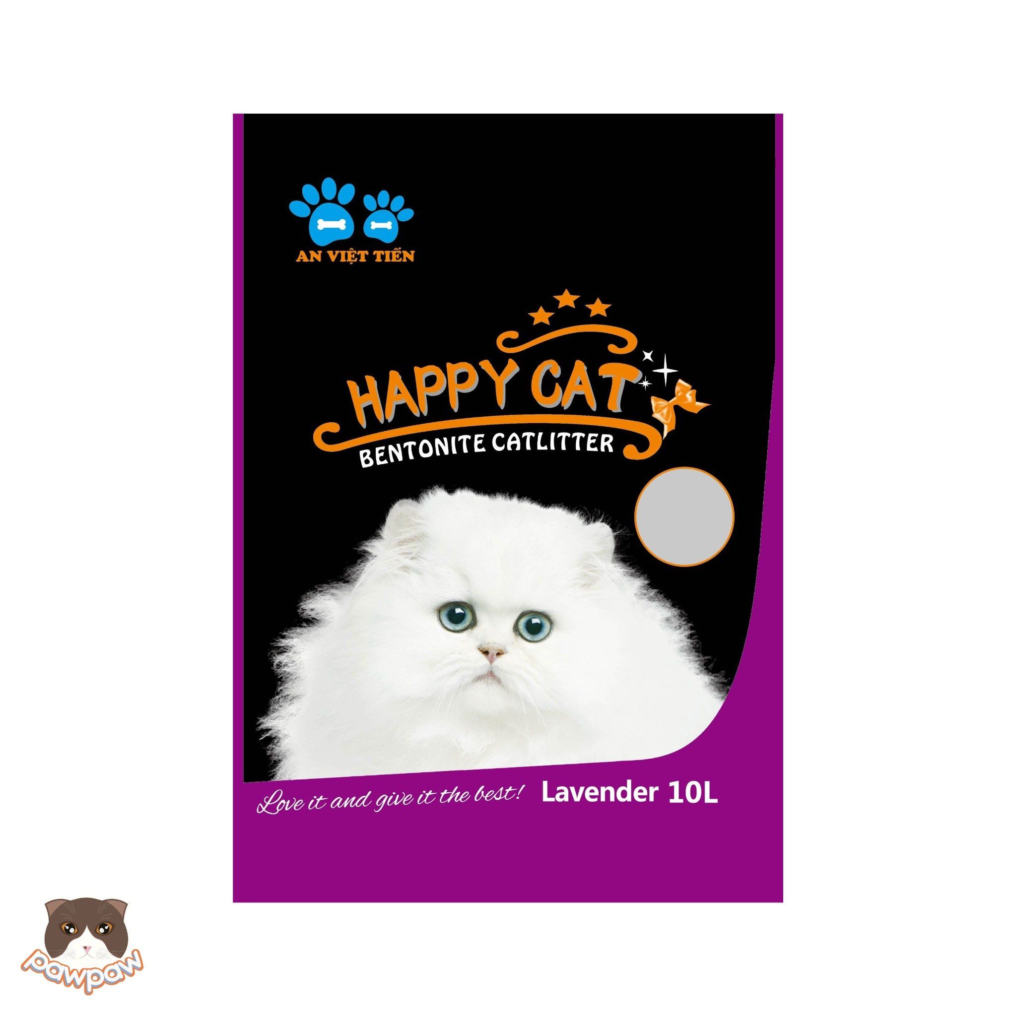 Cát đất sét Happy Cat 10L cho mèo