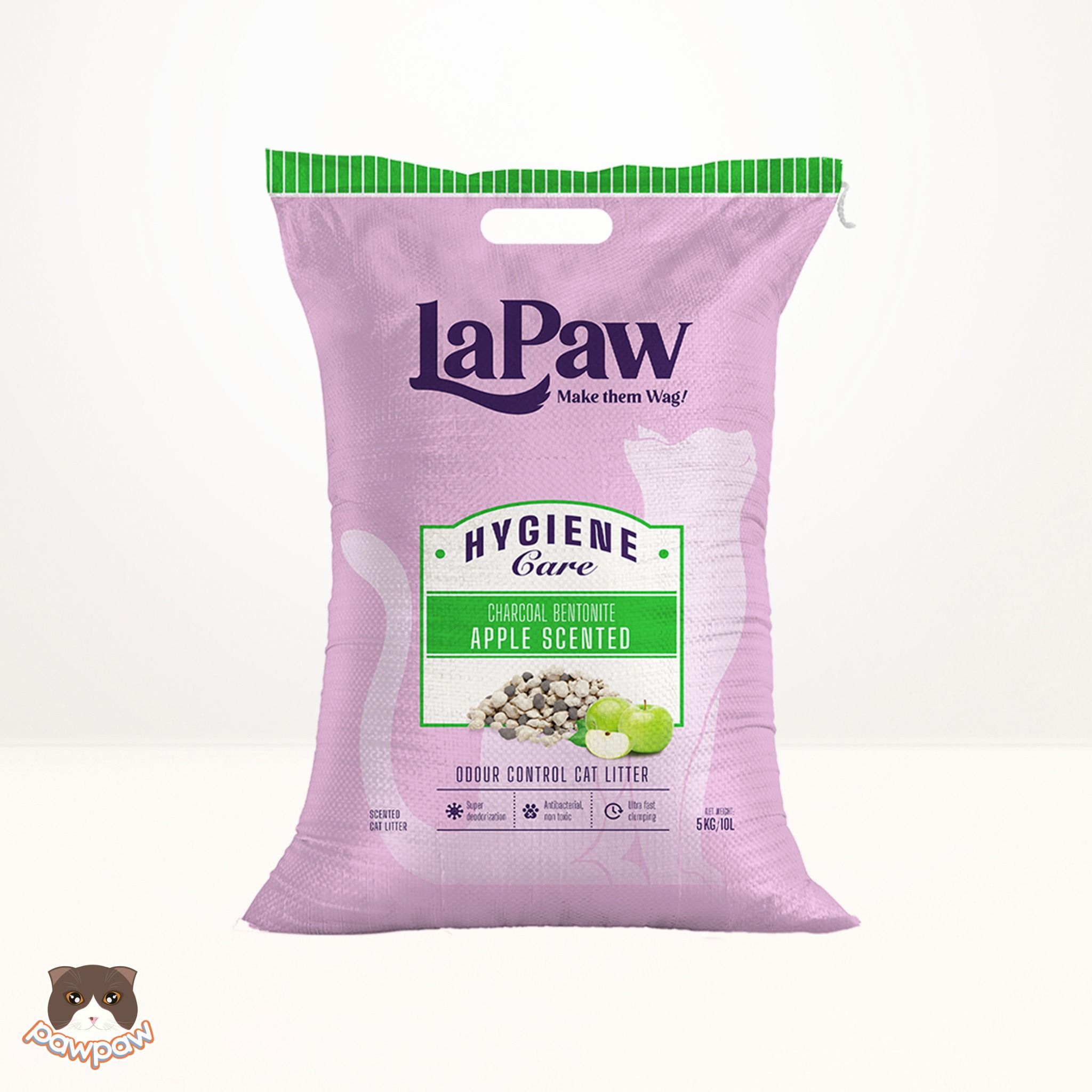 Cát đất sét than hoạt tính LAPAW 15L cho mèo