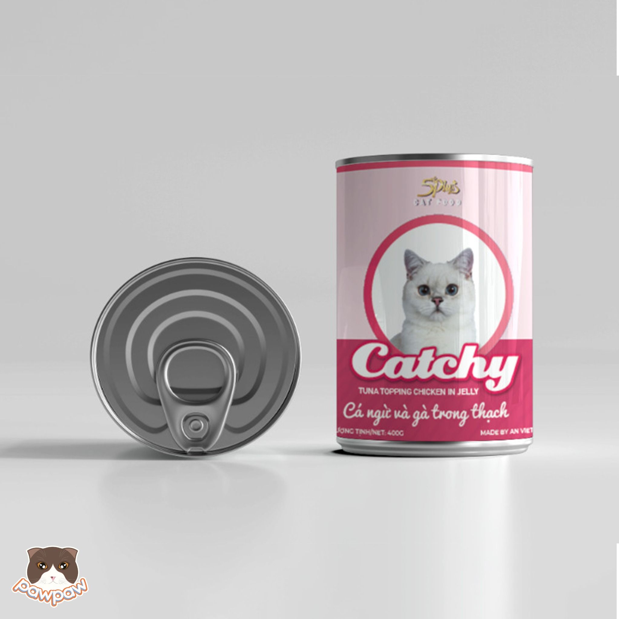 Pate 5Plus Catchy lon 400g cho mèo
