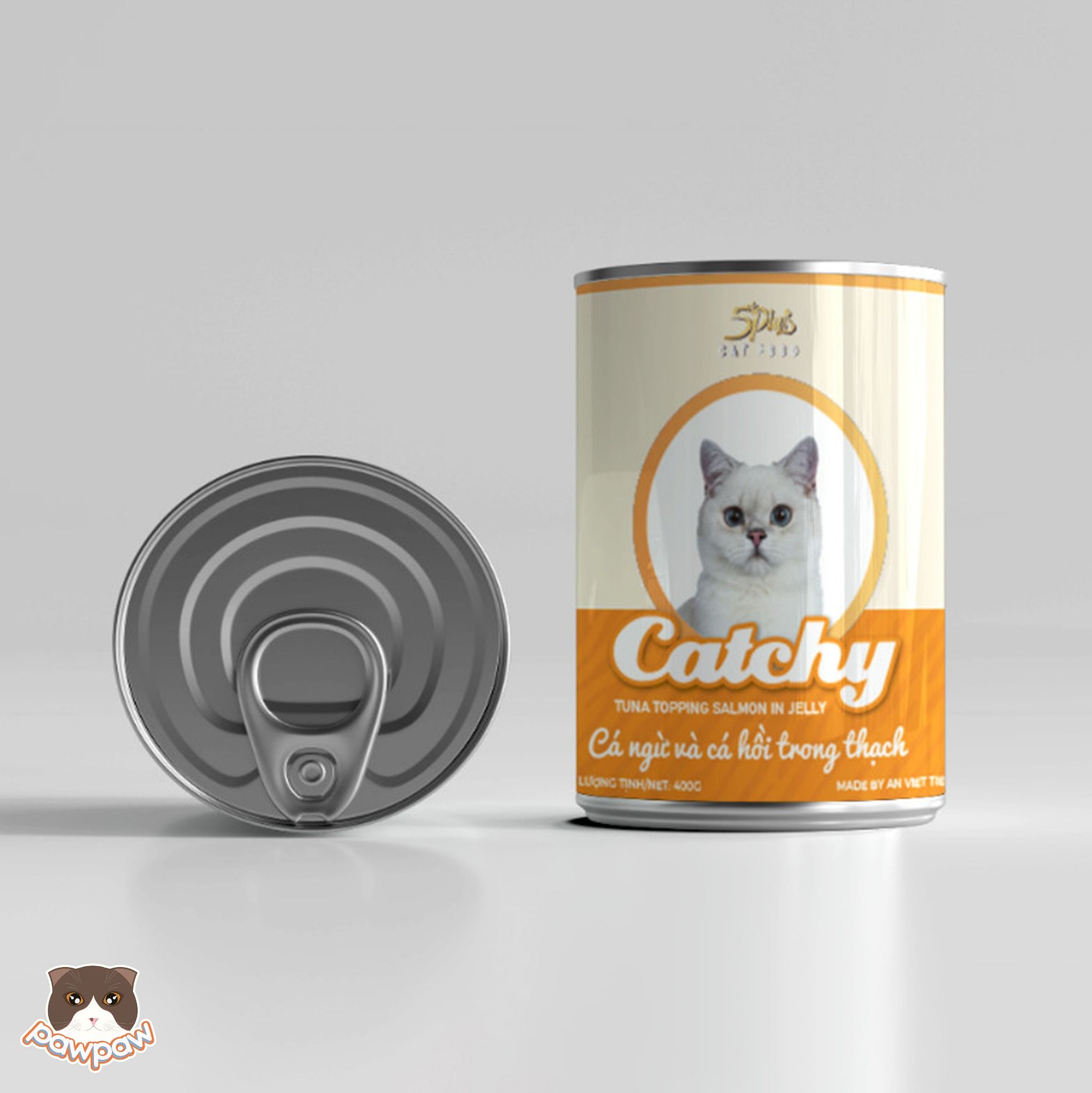 Pate 5Plus Catchy lon 400g cho mèo
