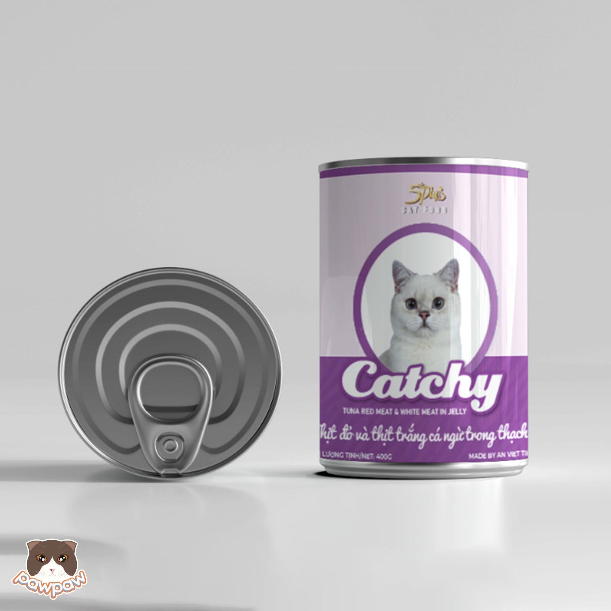 Pate 5Plus Catchy lon 400g cho mèo