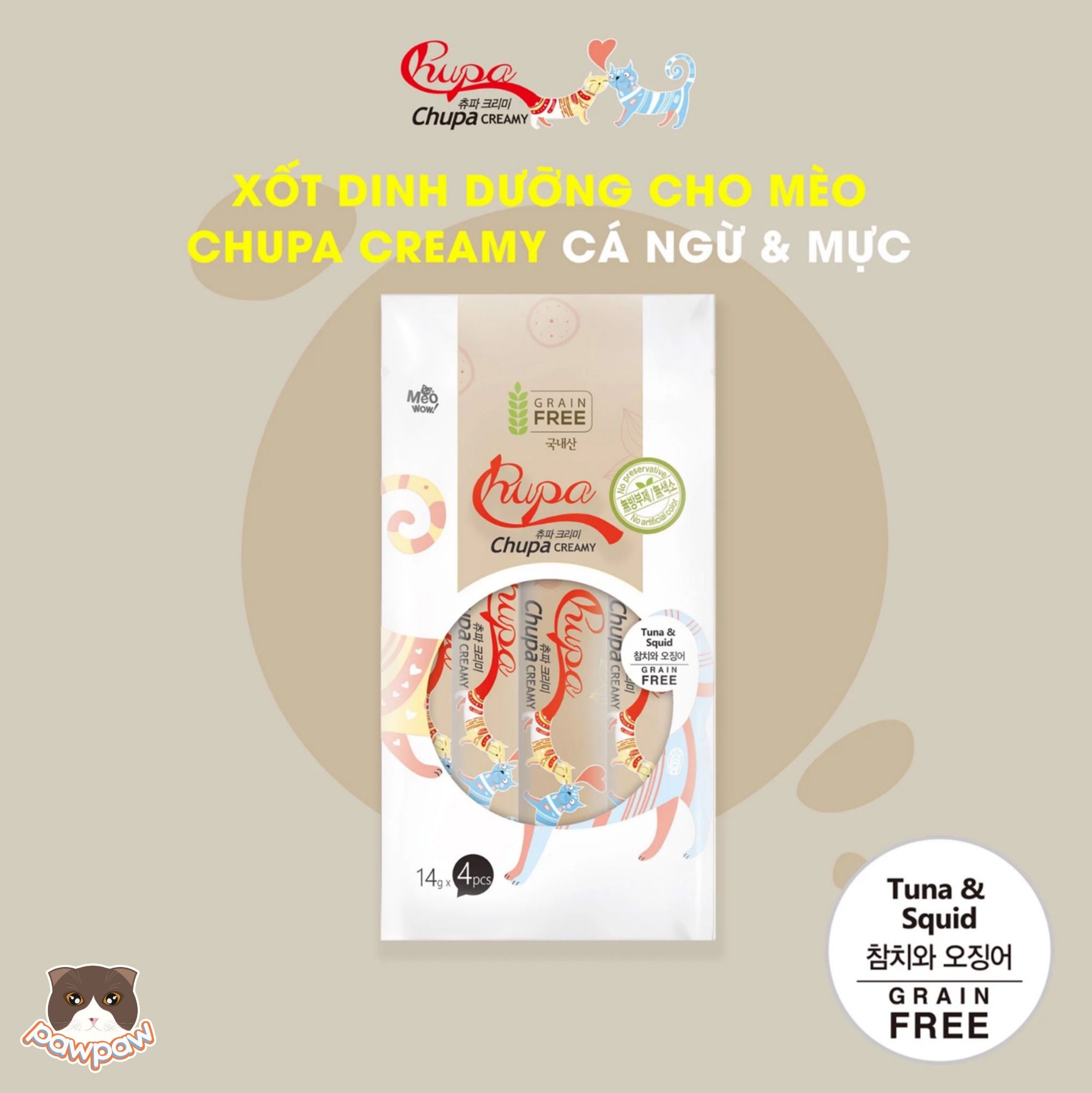  Súp thưởng Meowow Chupa Creamy 4 thanh cho mèo 
