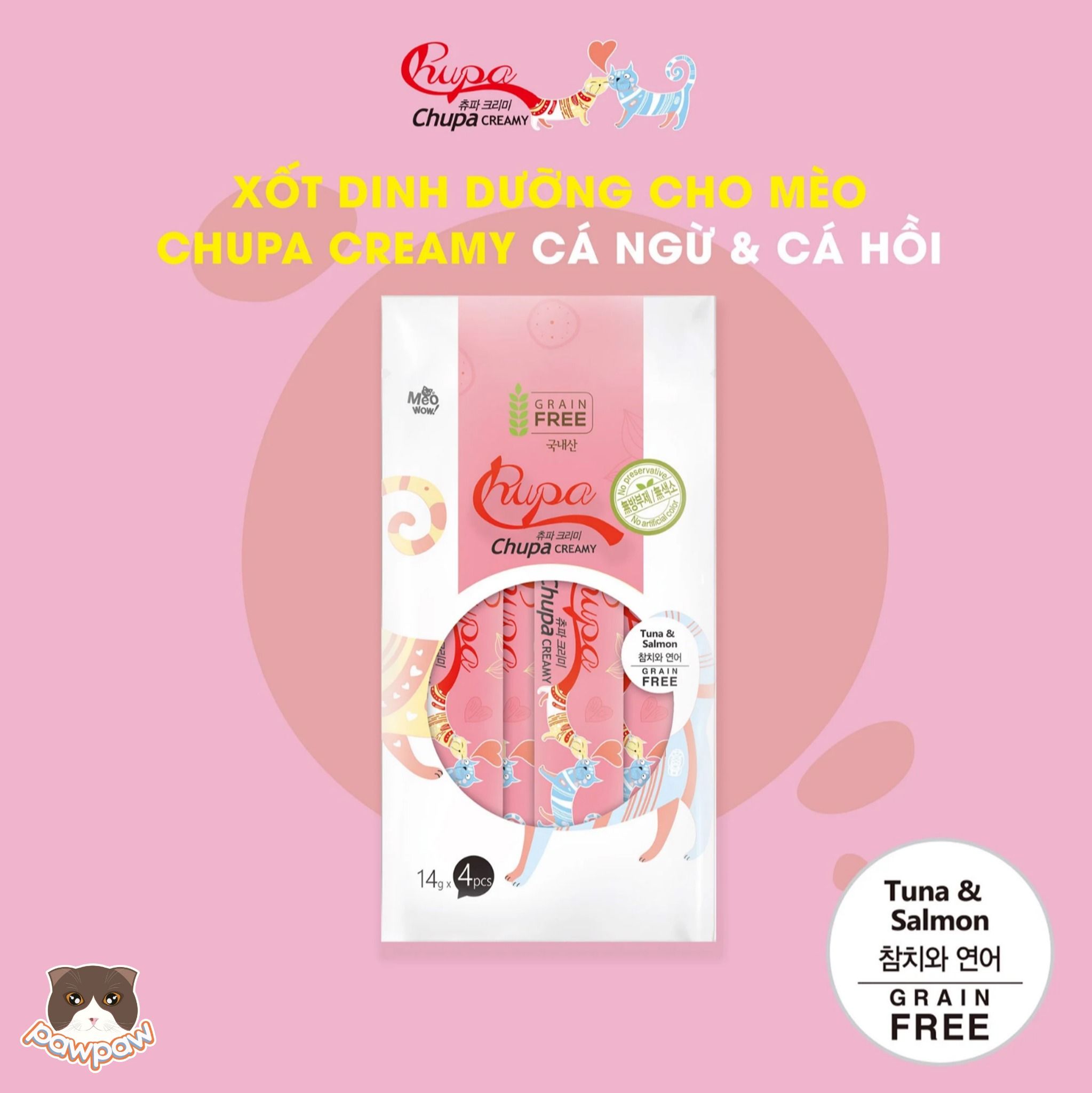  Súp thưởng Meowow Chupa Creamy 4 thanh cho mèo 