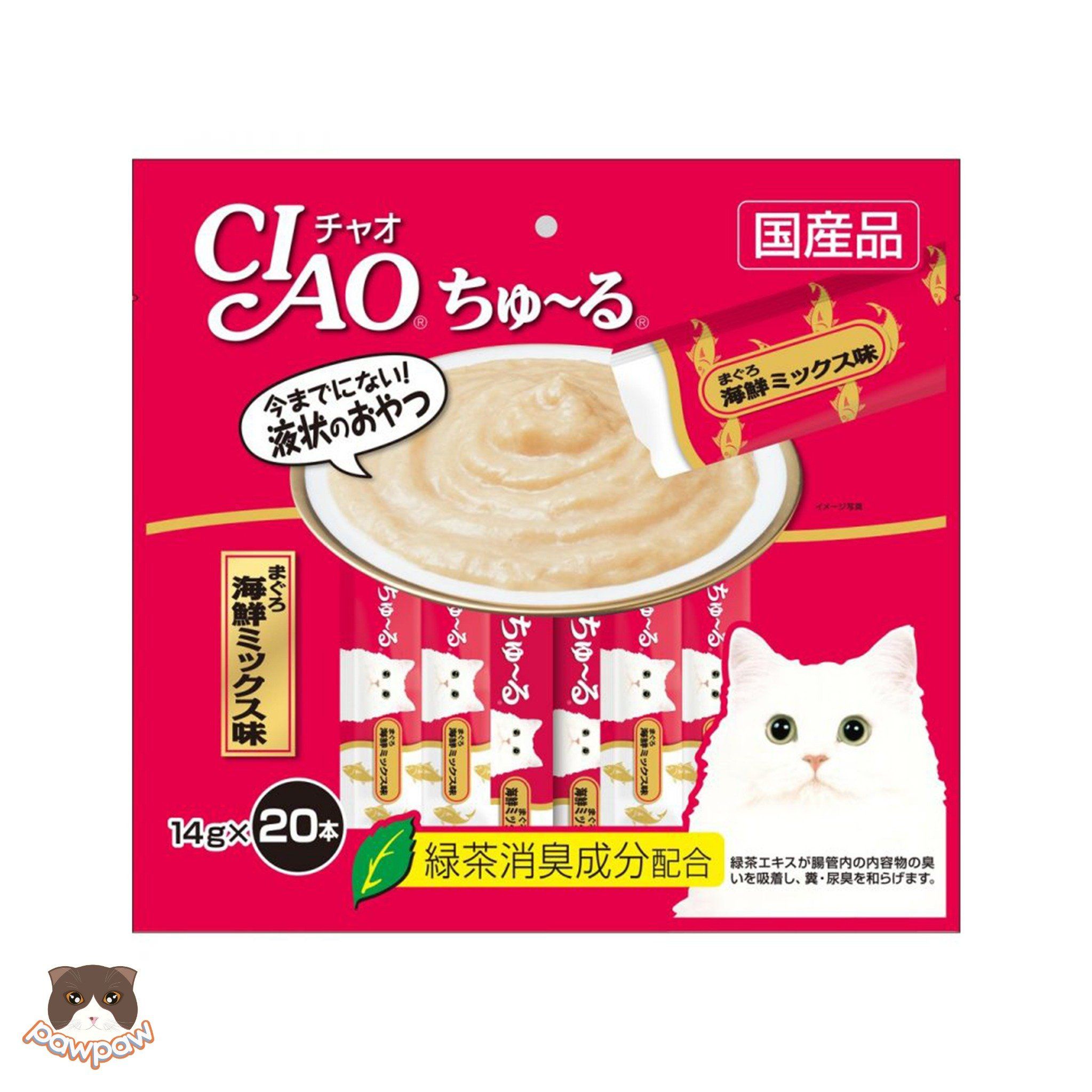  Súp thưởng Ciao Churu gói 20 thanh cho chó mèo 