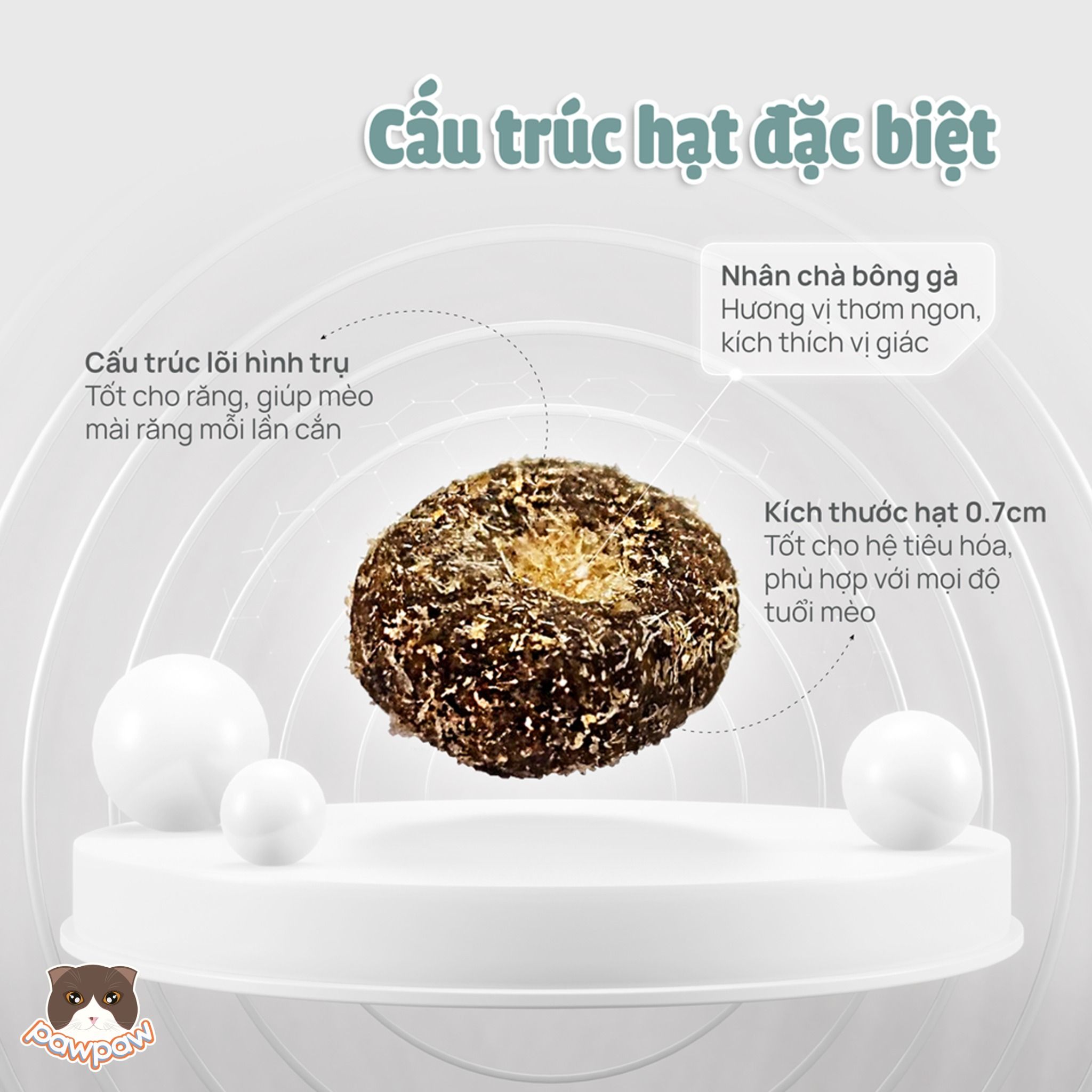 Hạt PetQ D10 trộn thịt sấy gói 200g cho mèo trưởng thành