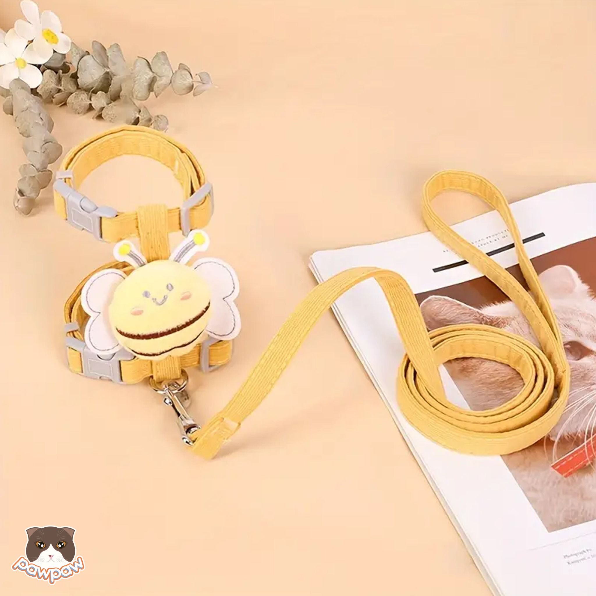 Đai dắt hình con ong cho chó mèo