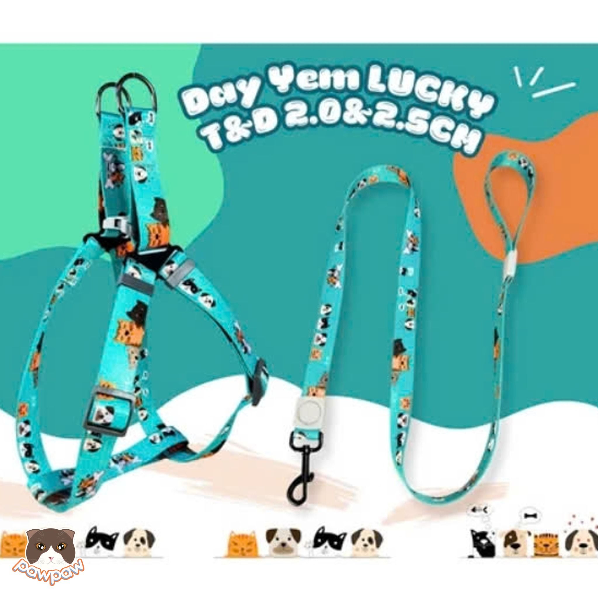 Đai dắt Lucky T&D cho chó mèo