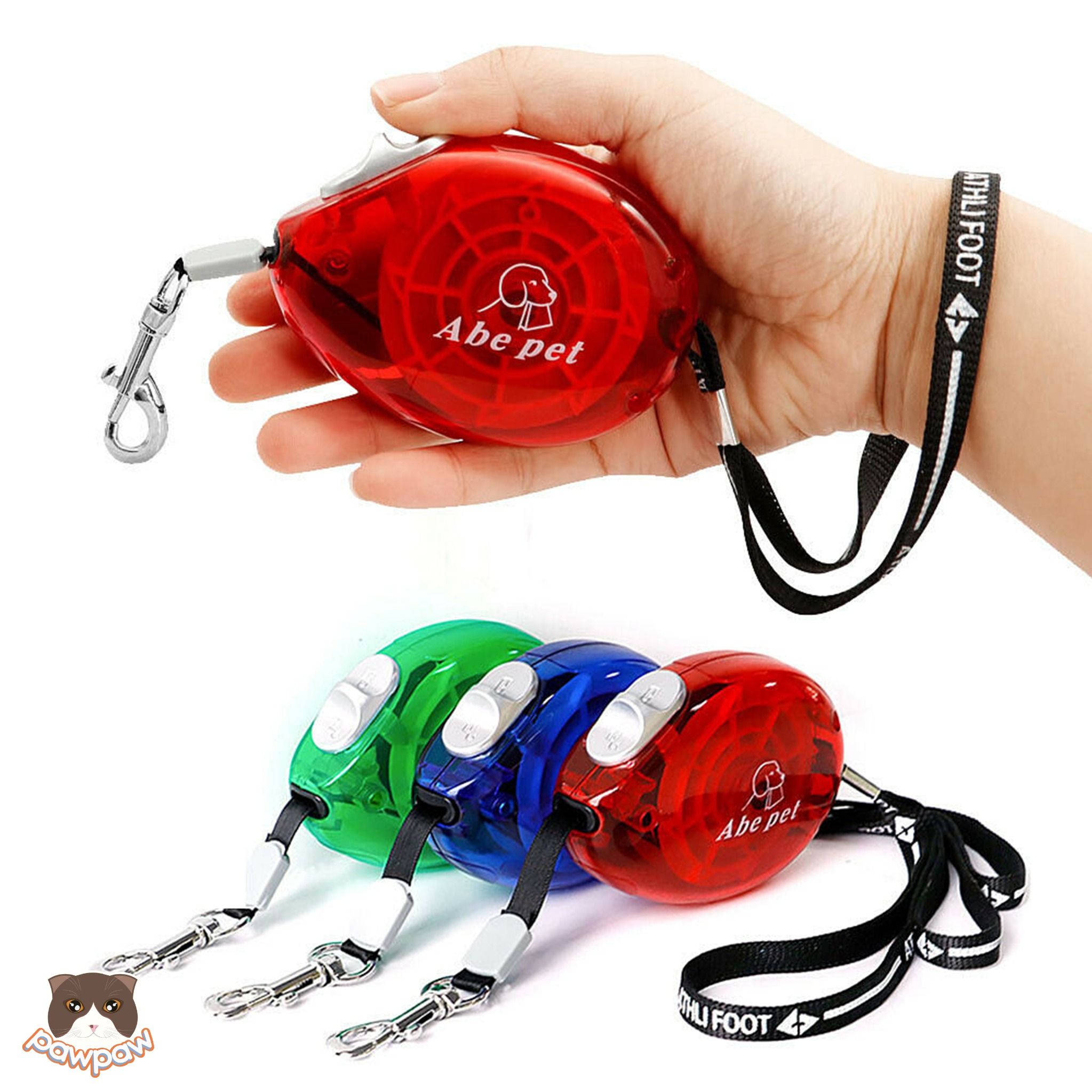 Dây dắt rút tự động mini 2,5m cho chó mèo