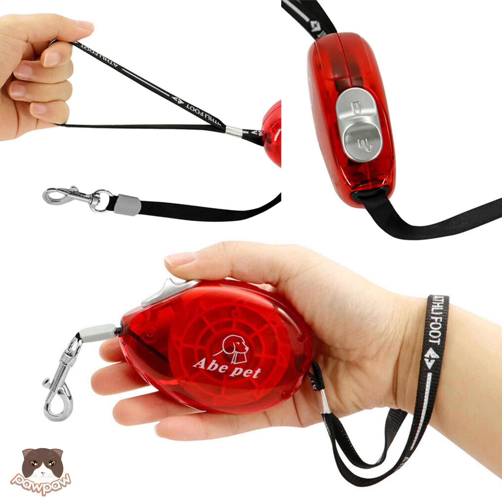 Dây dắt rút tự động mini 2,5m cho chó mèo