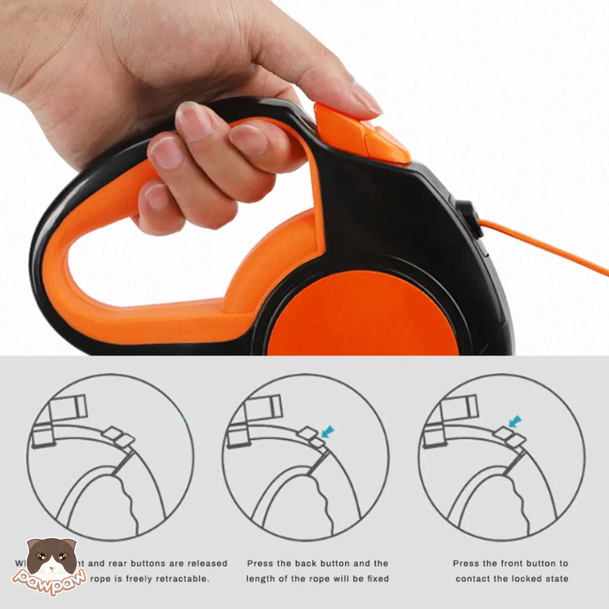 Dây dắt tự động DIIL 5m cho chó mèo