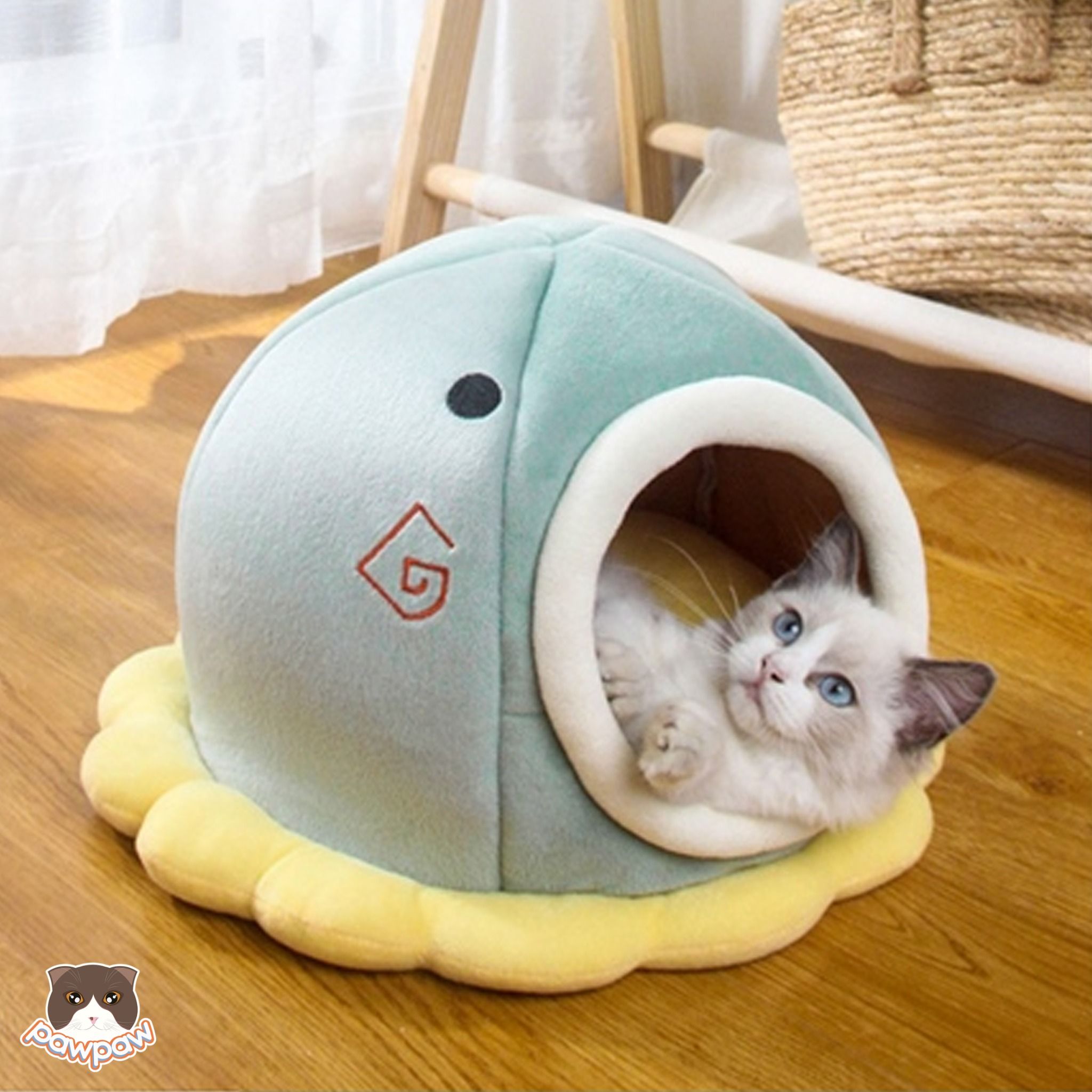 Nhà đệm hình bạch tuột xanh cho chó mèo