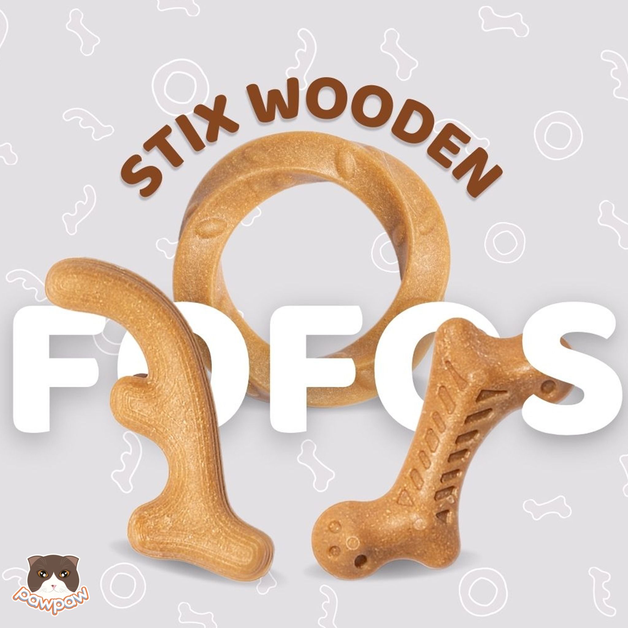 Đồ chơi gặm gỗ Wooden FOFOS cho chó
