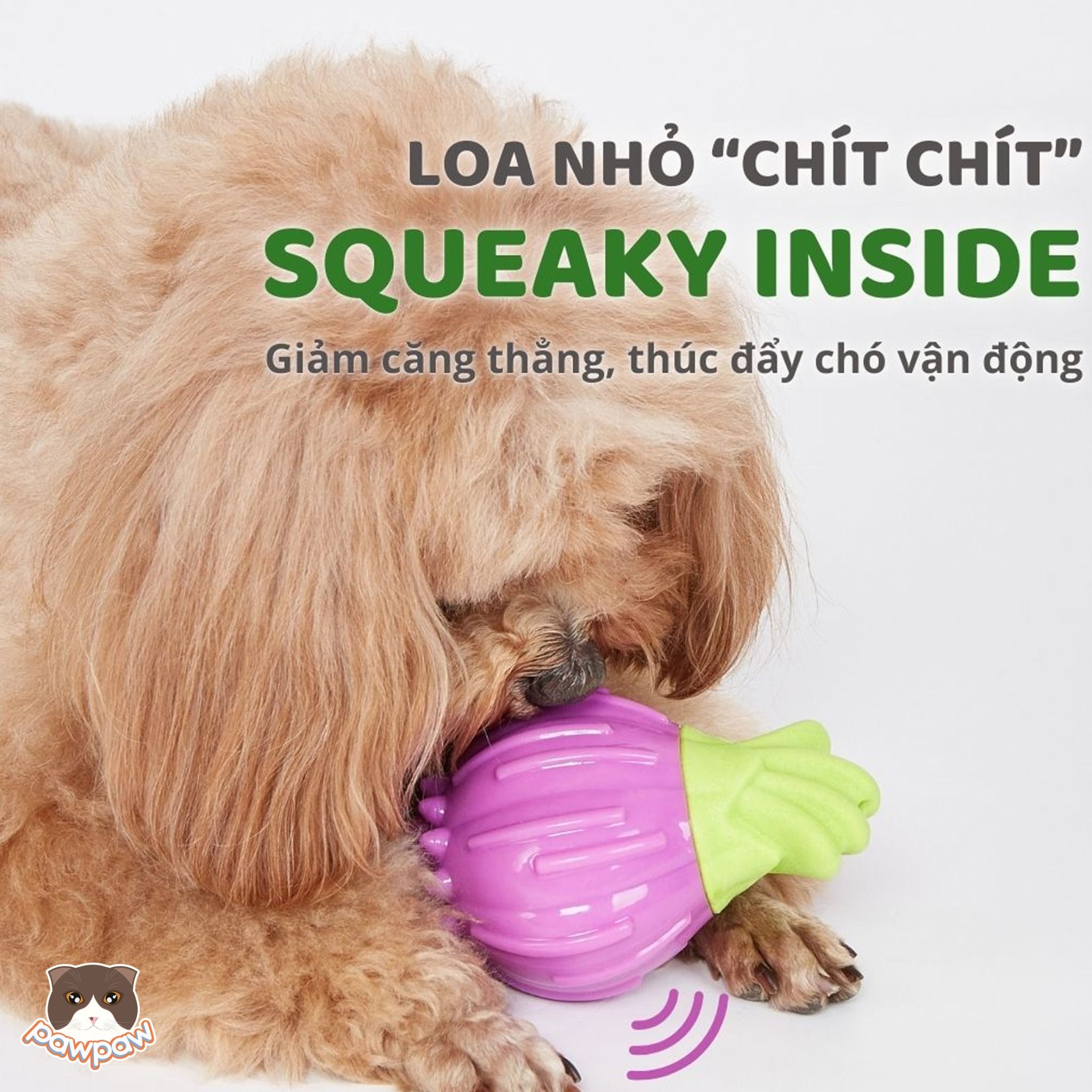 Đồ chơi gặm phát ra tiếng hình rau củ FOFOS cho chó