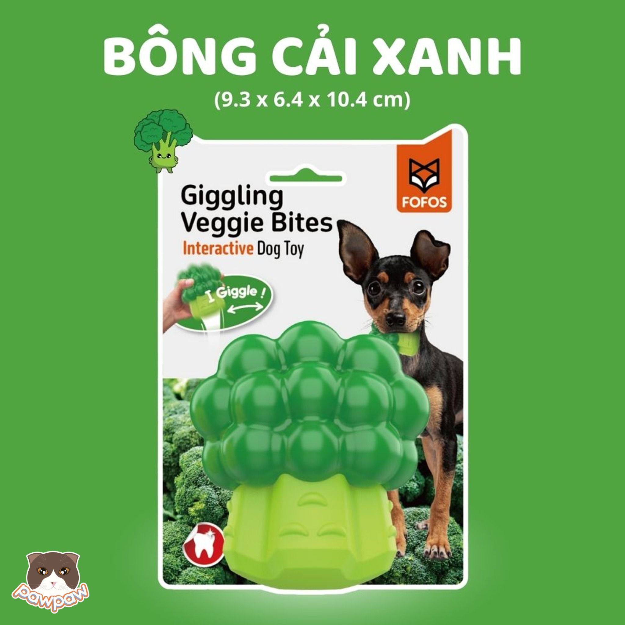 Đồ chơi gặm phát ra tiếng hình rau củ FOFOS cho chó