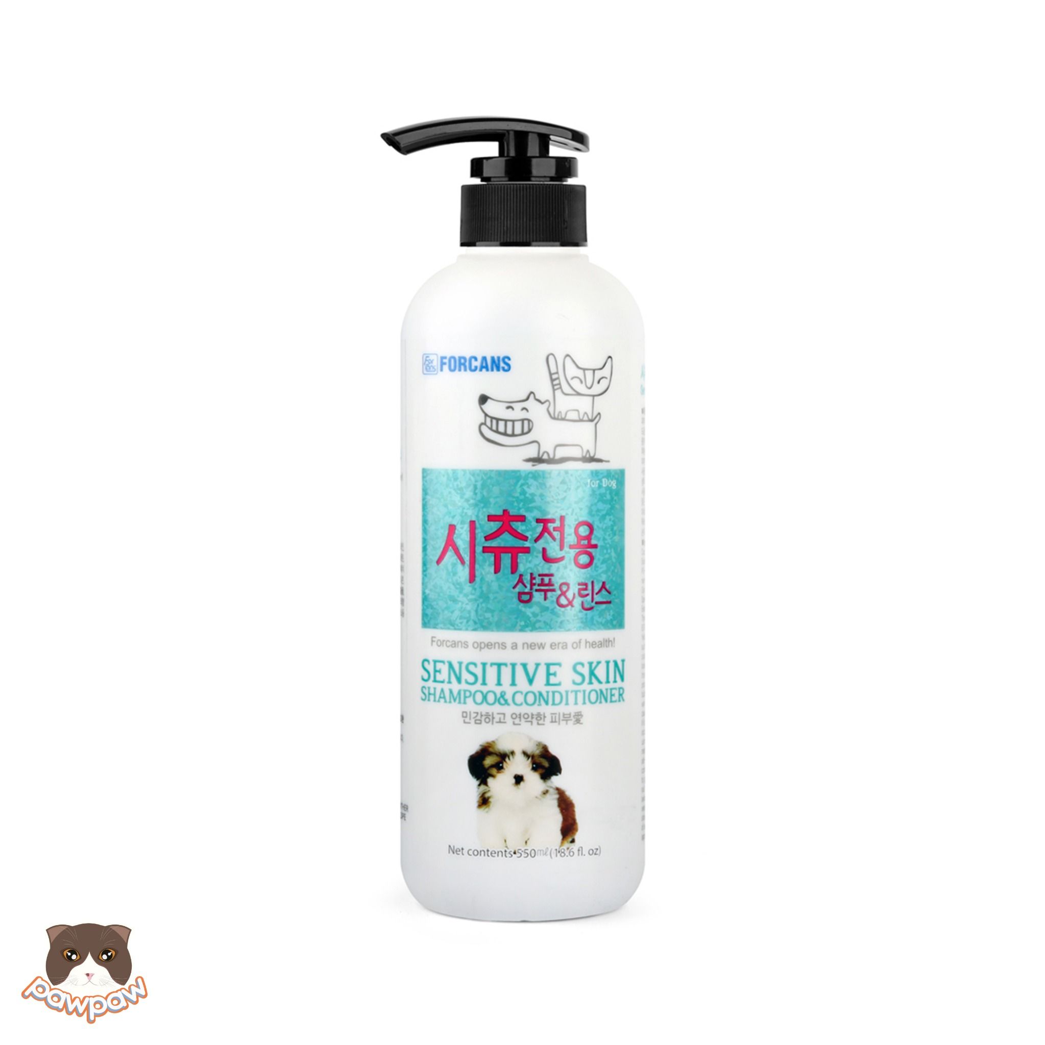 Dầu gội xả Forcans chuyên dụng cho chó Shih Tzu da nhạy cảm